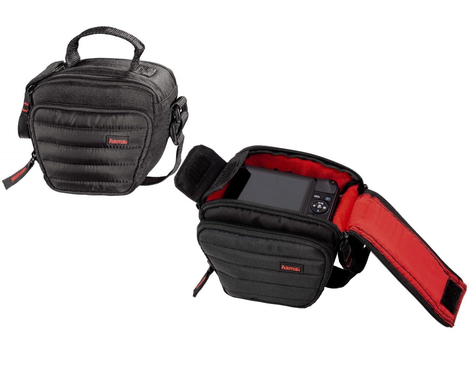 Hama Kameratasche Kamera-Tasche Colt Universal Case Hülle, Inneneinteilung,  Schultergurt, Tragegriff, Zubehör-Tasche, Innenfutter | Canvas-Taschen