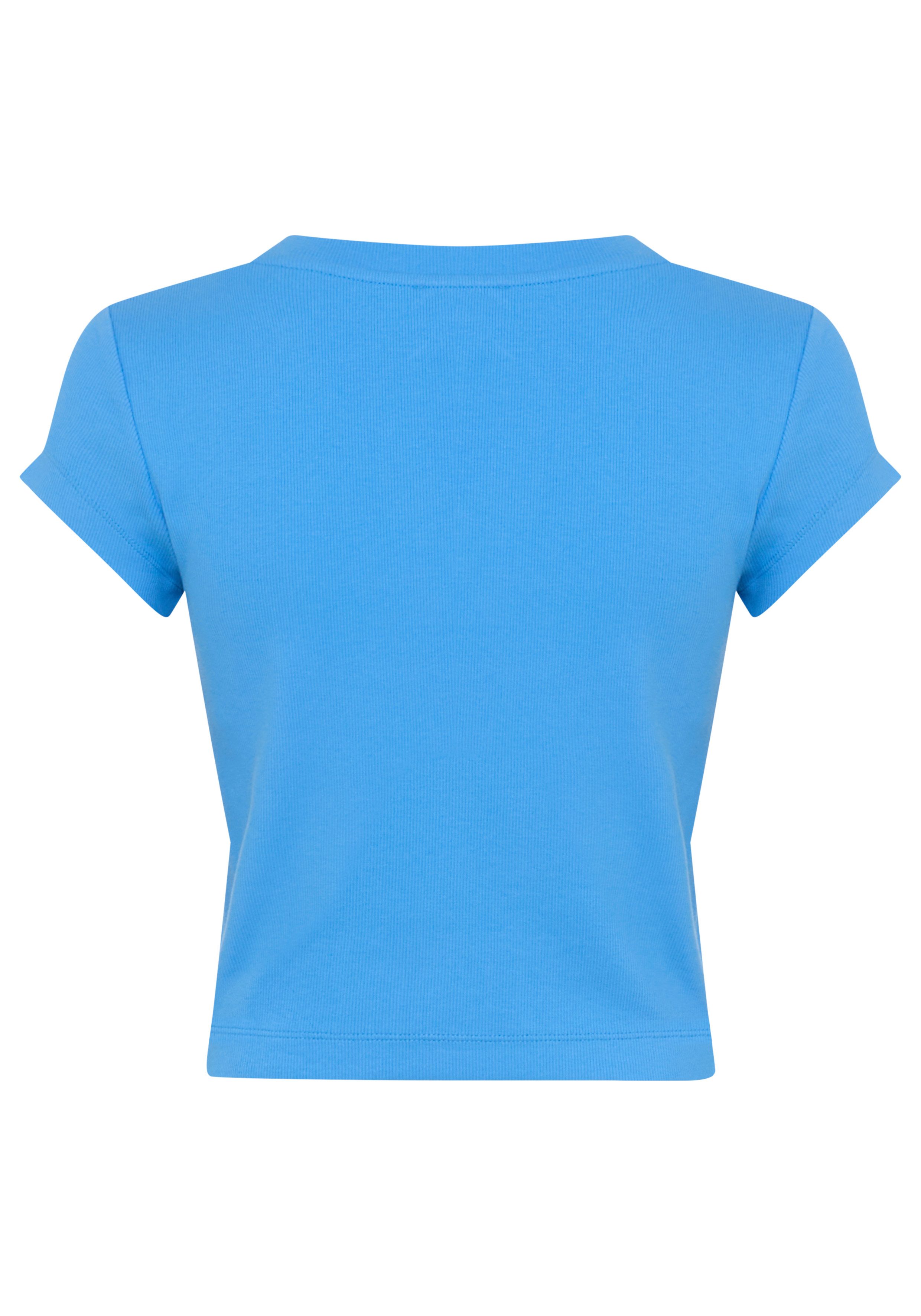 Calvin Klein Jeans T-Shirt A- SS WOVEN LABEL RIB VNECK TEE mit gewebtem Label