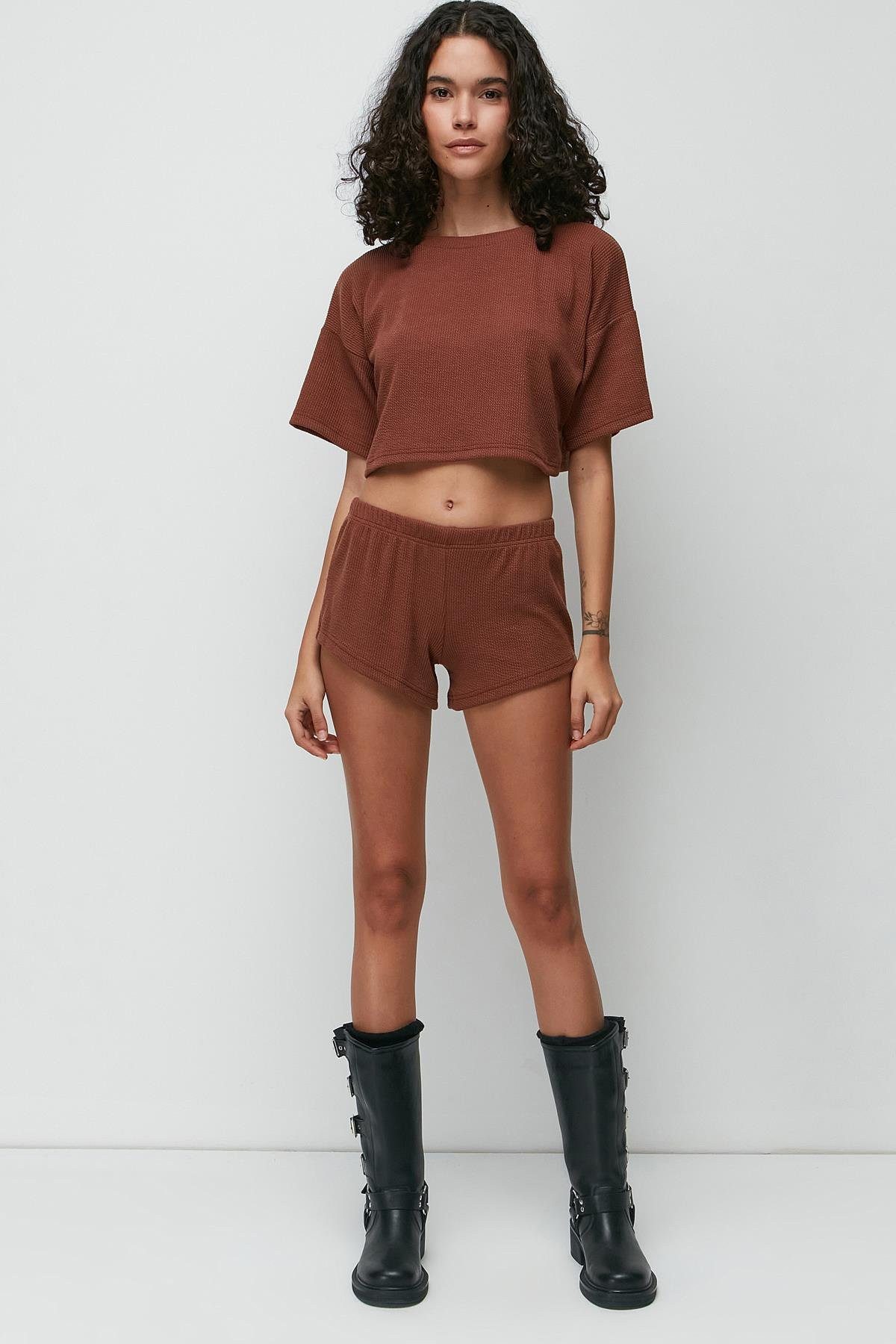 Pyjama Kurzarm T-Shirt und Shorts Set