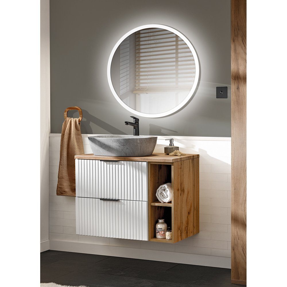 Lomadox Badmöbel-Set ADELAIDE-56-WHITE, (Spar-Set, 2-St), mit günstig online kaufen