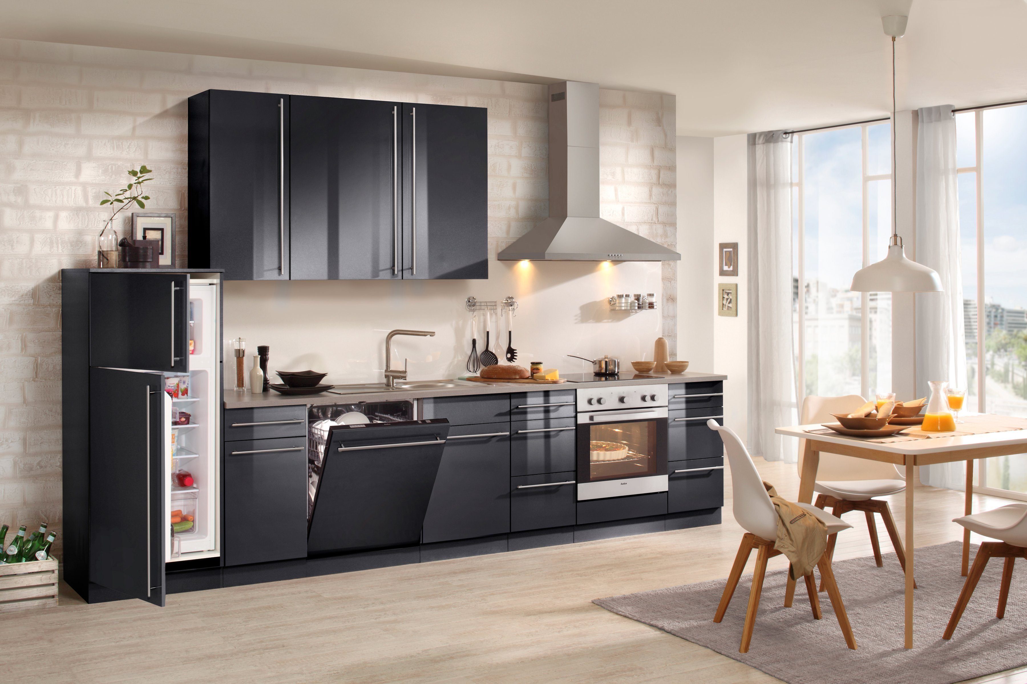 wiho Küchen Unterschrank Chicago 50 cm breit mit 2 Auszügen