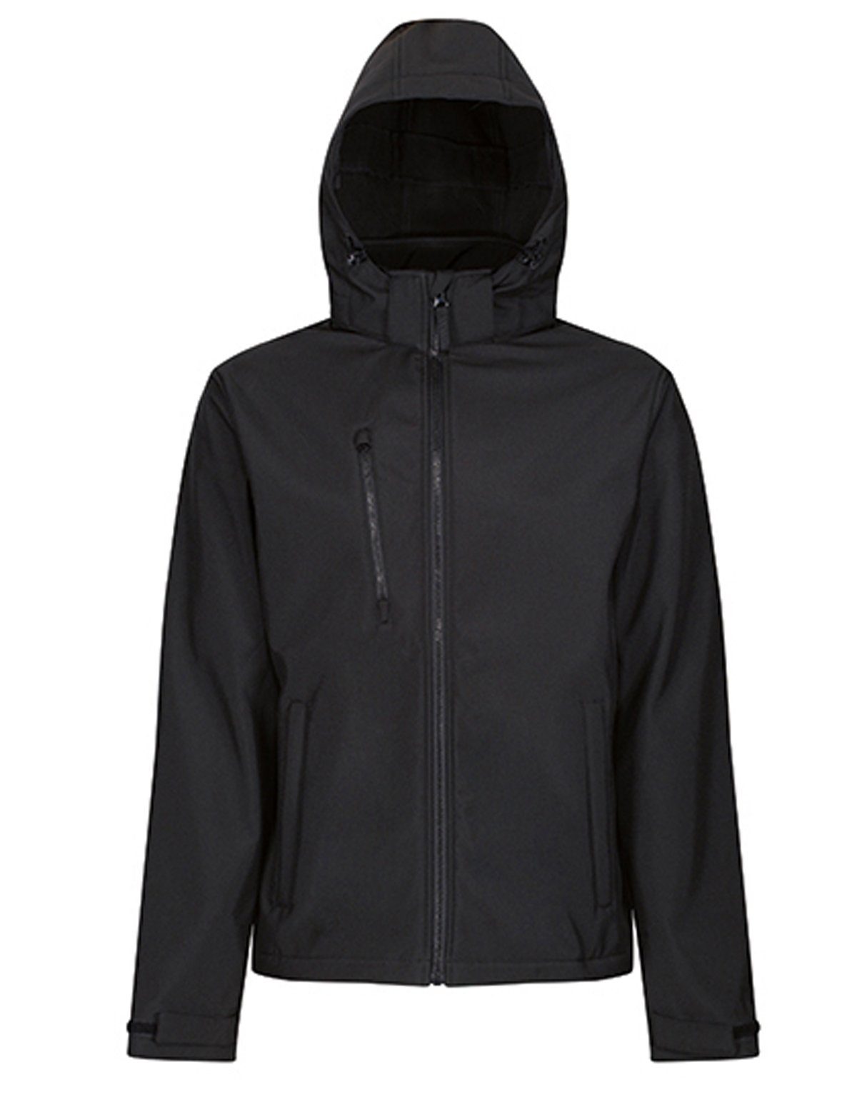 Regatta Professional Softshelljacke Venturer 3-layer Black-Black Hooded Jacket Printable Softshell RG701