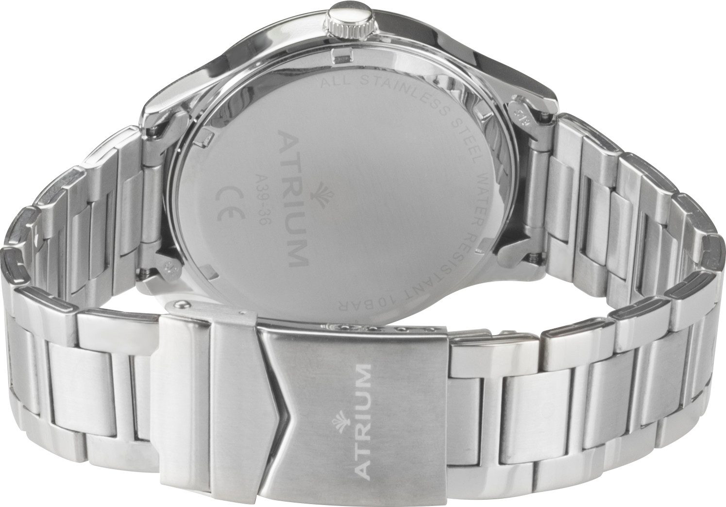 Atrium Quarzuhr A39-36, Armbanduhr, Herrenuhr, Edelstahlarmband, analog, Wochentag, Tag
