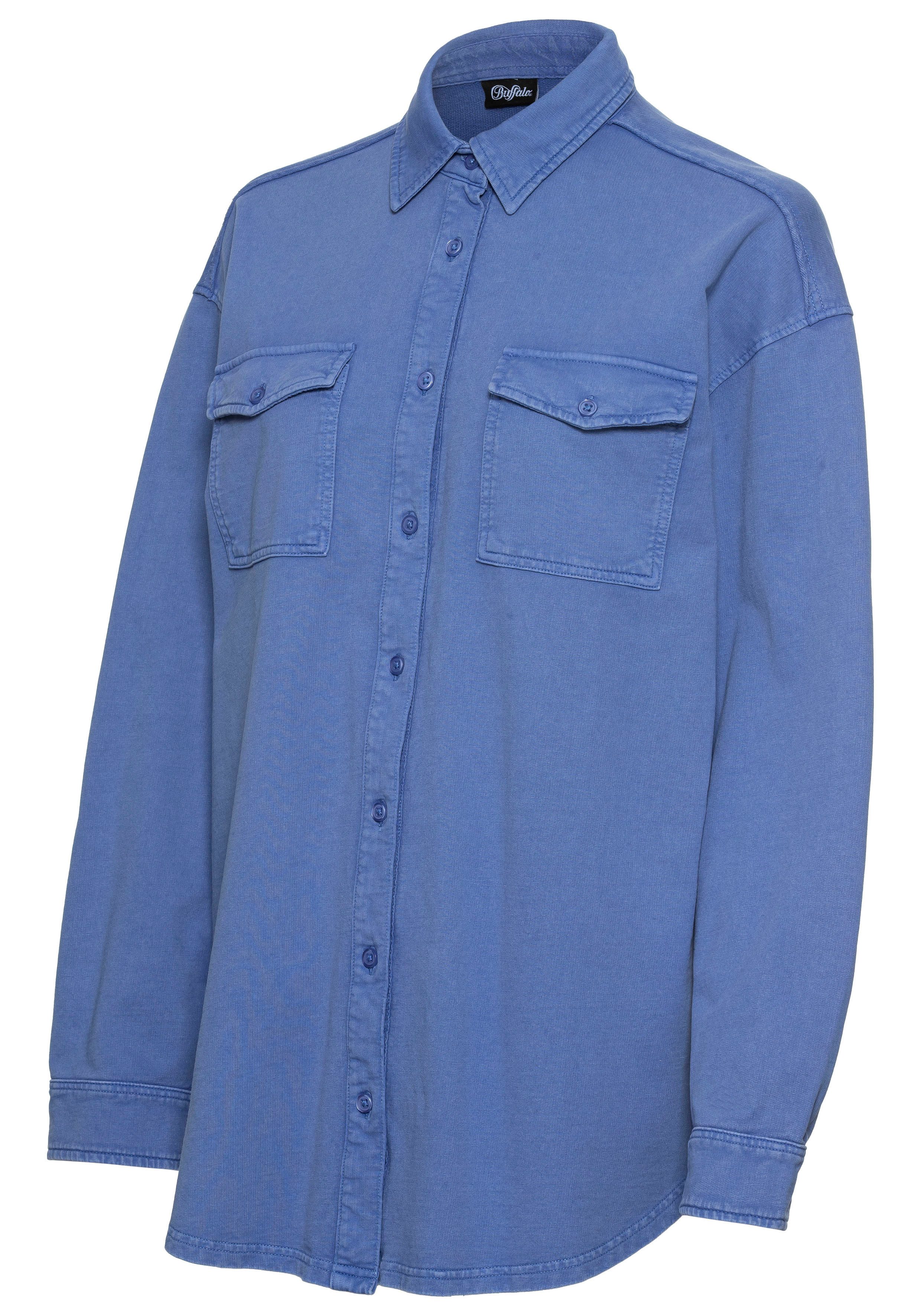 Buffalo Blusenshirt Loungeshirt im Used-Look, Loungewear