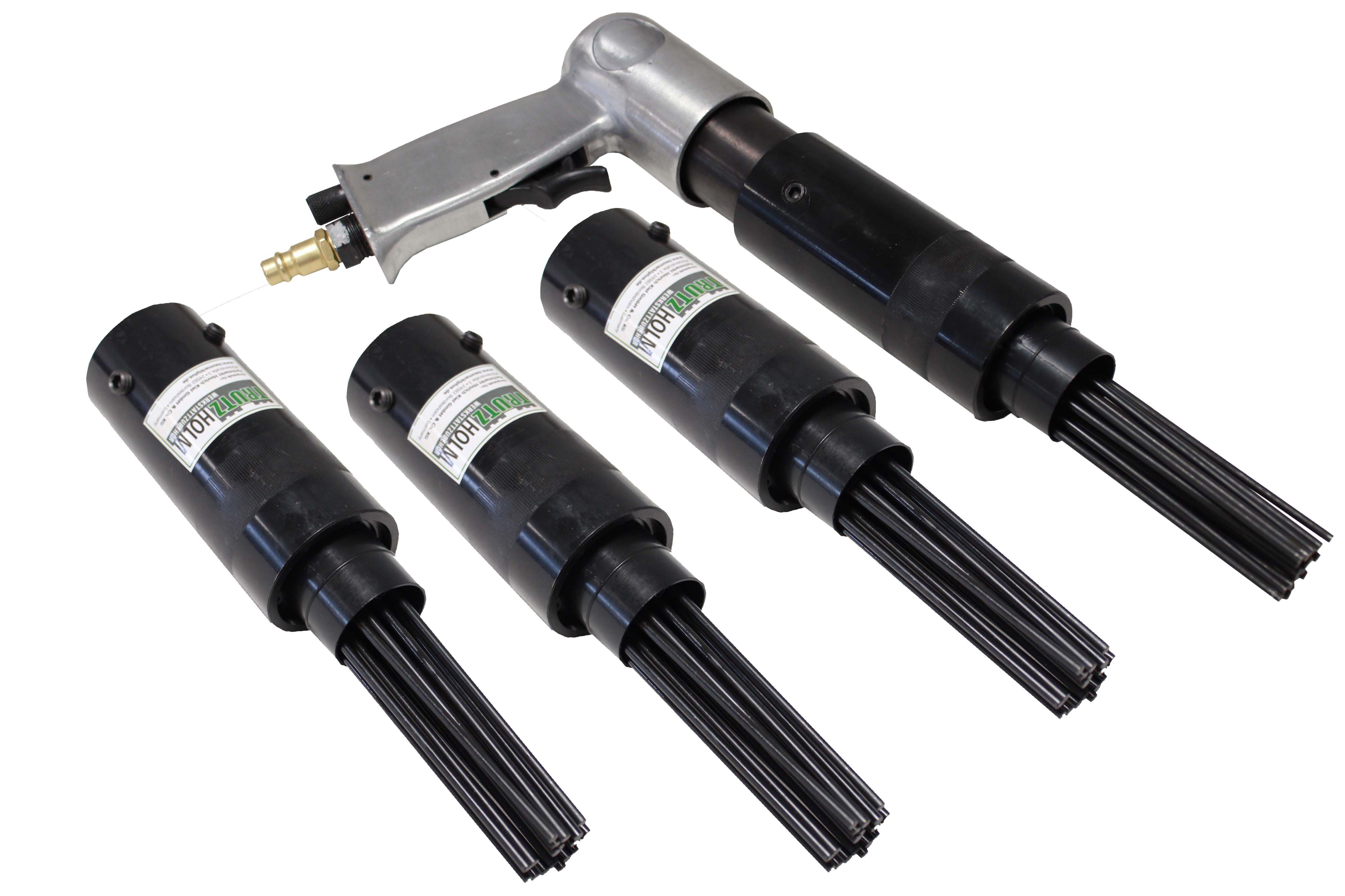 Druckluft-Nagler Druckluft Nadelentroster + 3x Ersatzkopf Rostentferner Nadelpistole