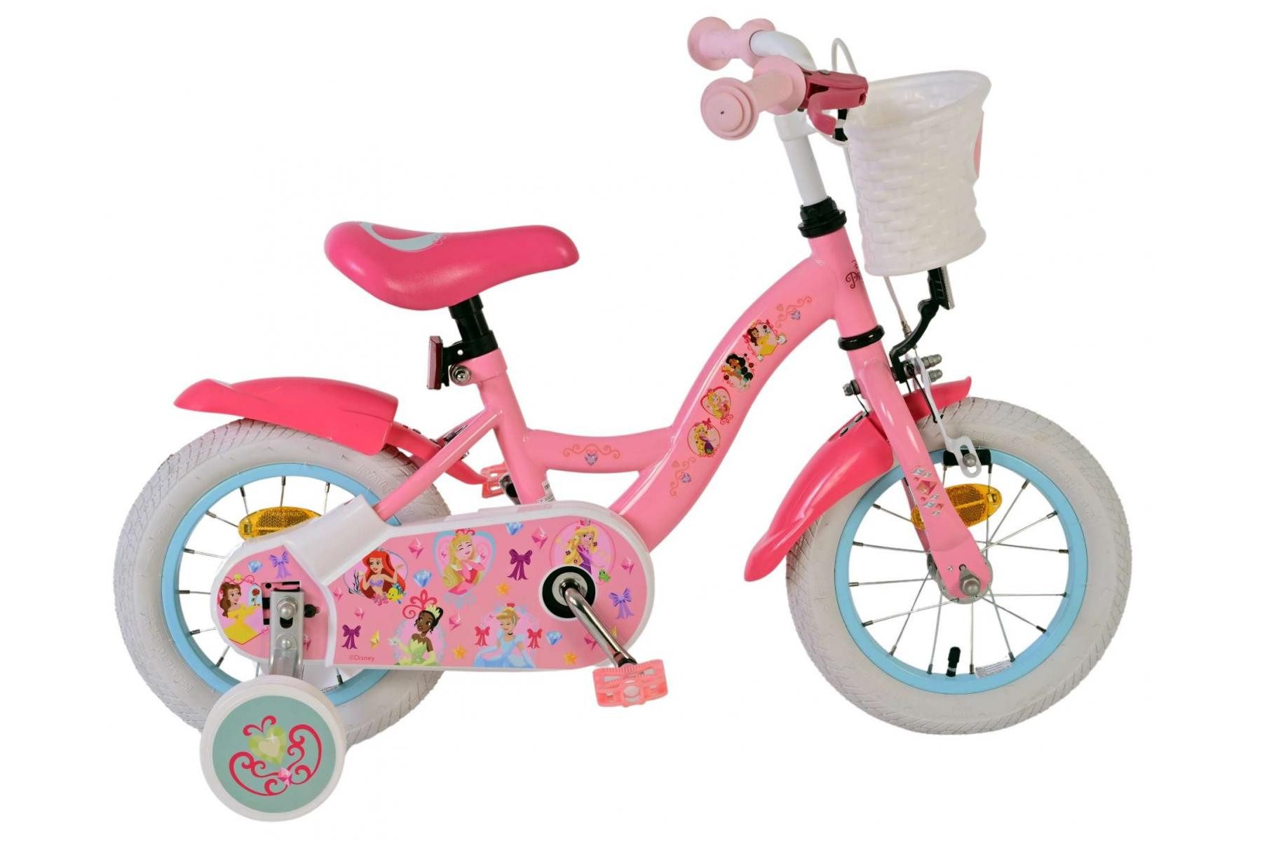 Kinderfahrrad Disney Princess Mädchen 12 Zoll Rosa – Hand- & Rücktrittbremse