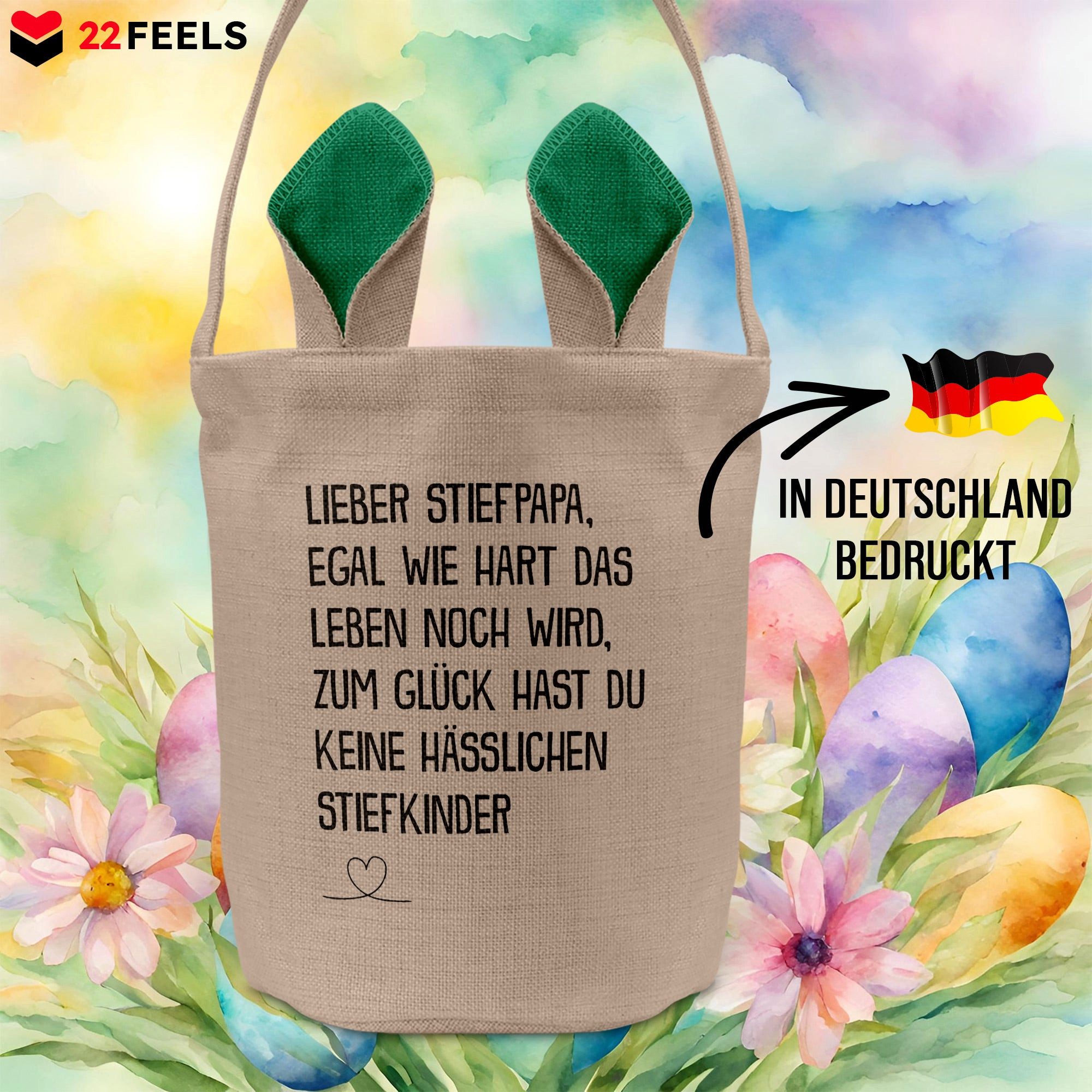 22Feels Osternest Stiefpapa Stiefvater Osterkorb Henkel Ostergeschenk Ostern Deko, In Deutschland Bedruckt