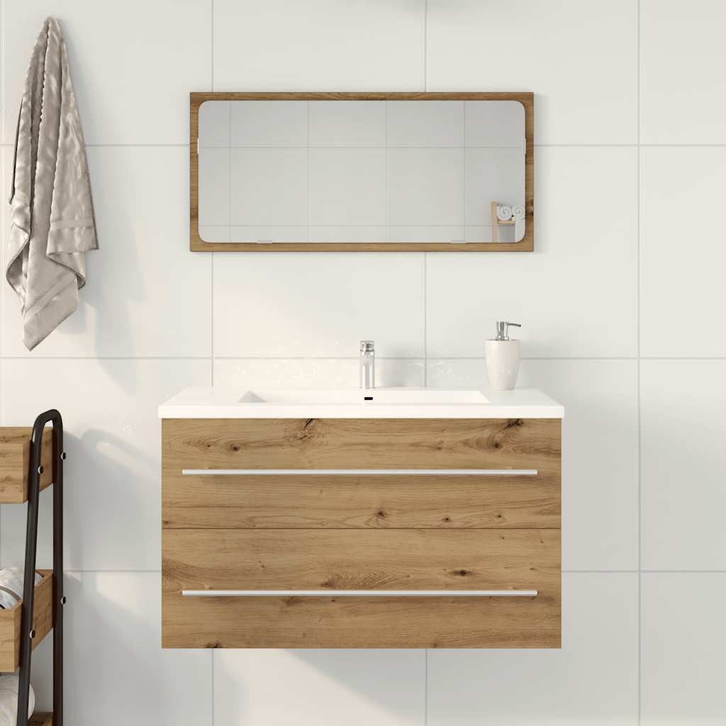 vidaXL Badezimmer-Set Waschbeckenunterschrank Artisan-Eiche 80x38,5x48 cm, günstig online kaufen