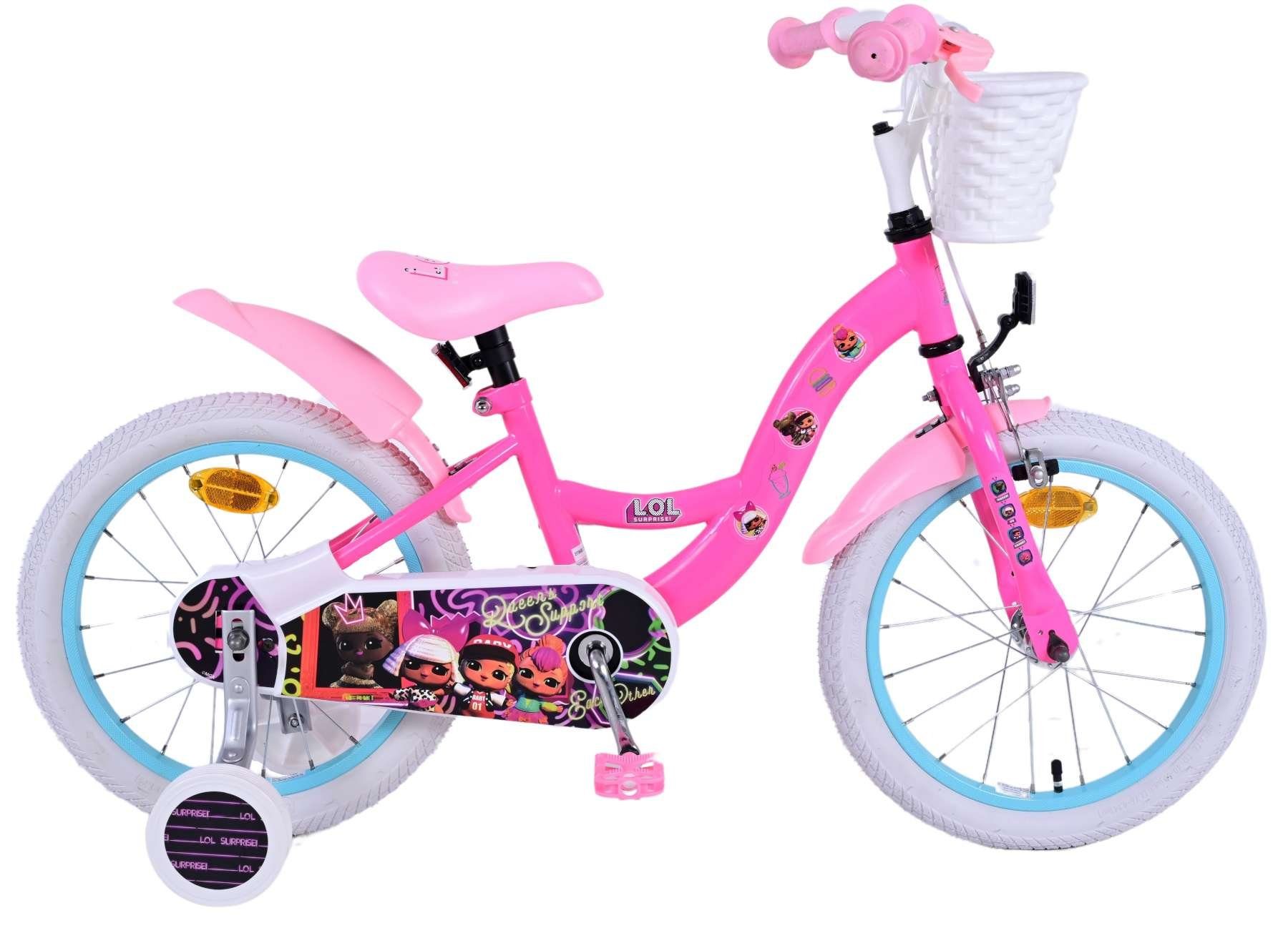 Kinderfahrrad LOL Surprise - Mädchen - 16 Zoll - Rosa - Rücktrittbremse