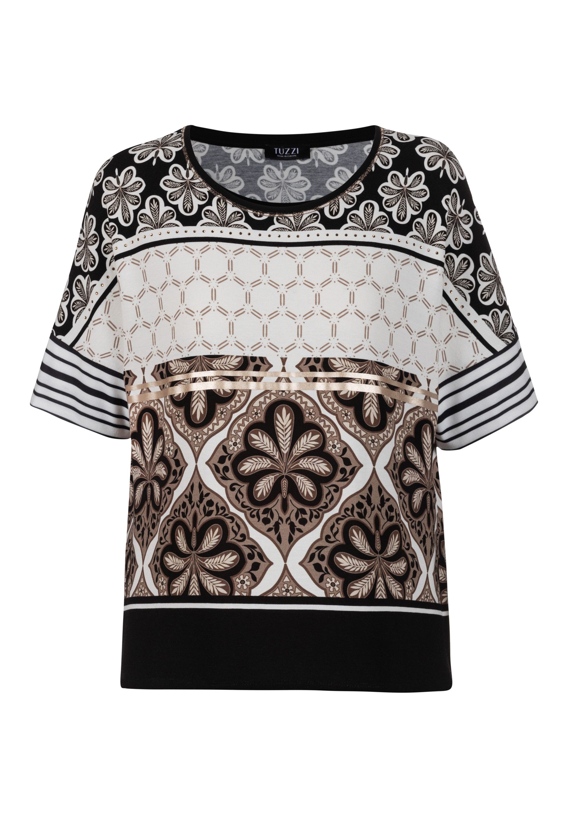TUZZI T-Shirt Shirt GOLDEN OASIS mit Bordürenmuster