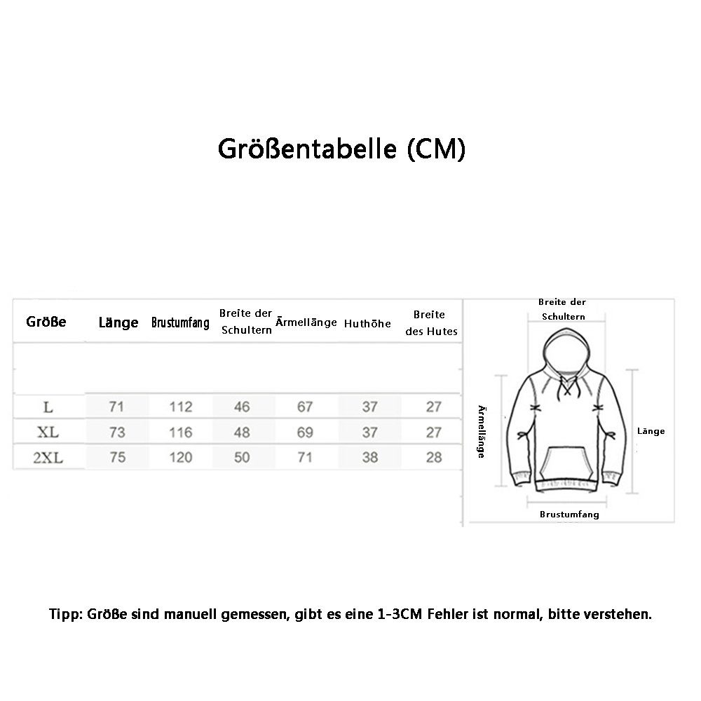 Kapuzenjacke, Freizeitjacke, Warme Reißverschluss gefüttert Juoungle mit Kapuzensweatjacke Schwarz,Grau