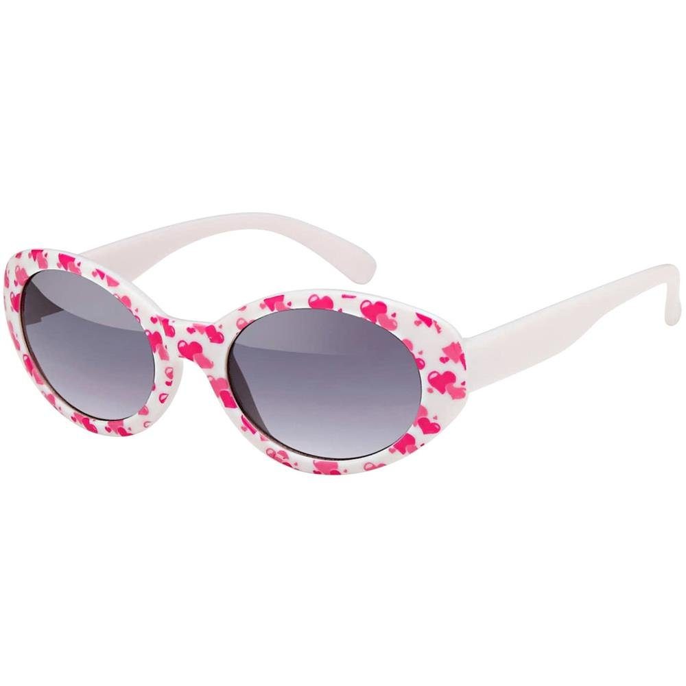BEZLIT Eyewear Sonnenbrille Stylische Kinder-Sonnenbrille 4 Farben zur Auswahl (1-St) mit verziertem Bügel Weiß Pink