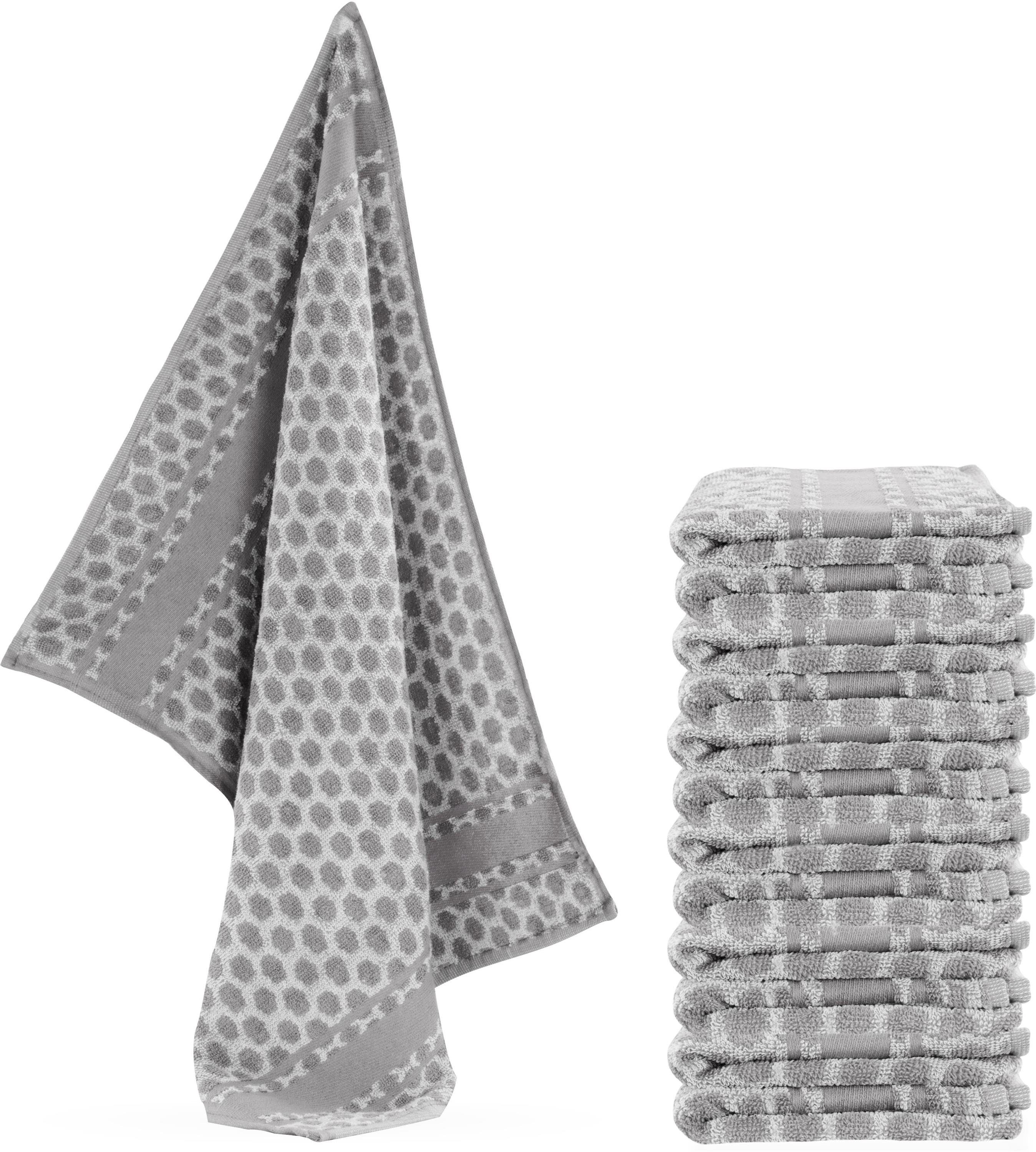 Geschirrtuch 12 Frotte Baumwoll Geschirrtücher