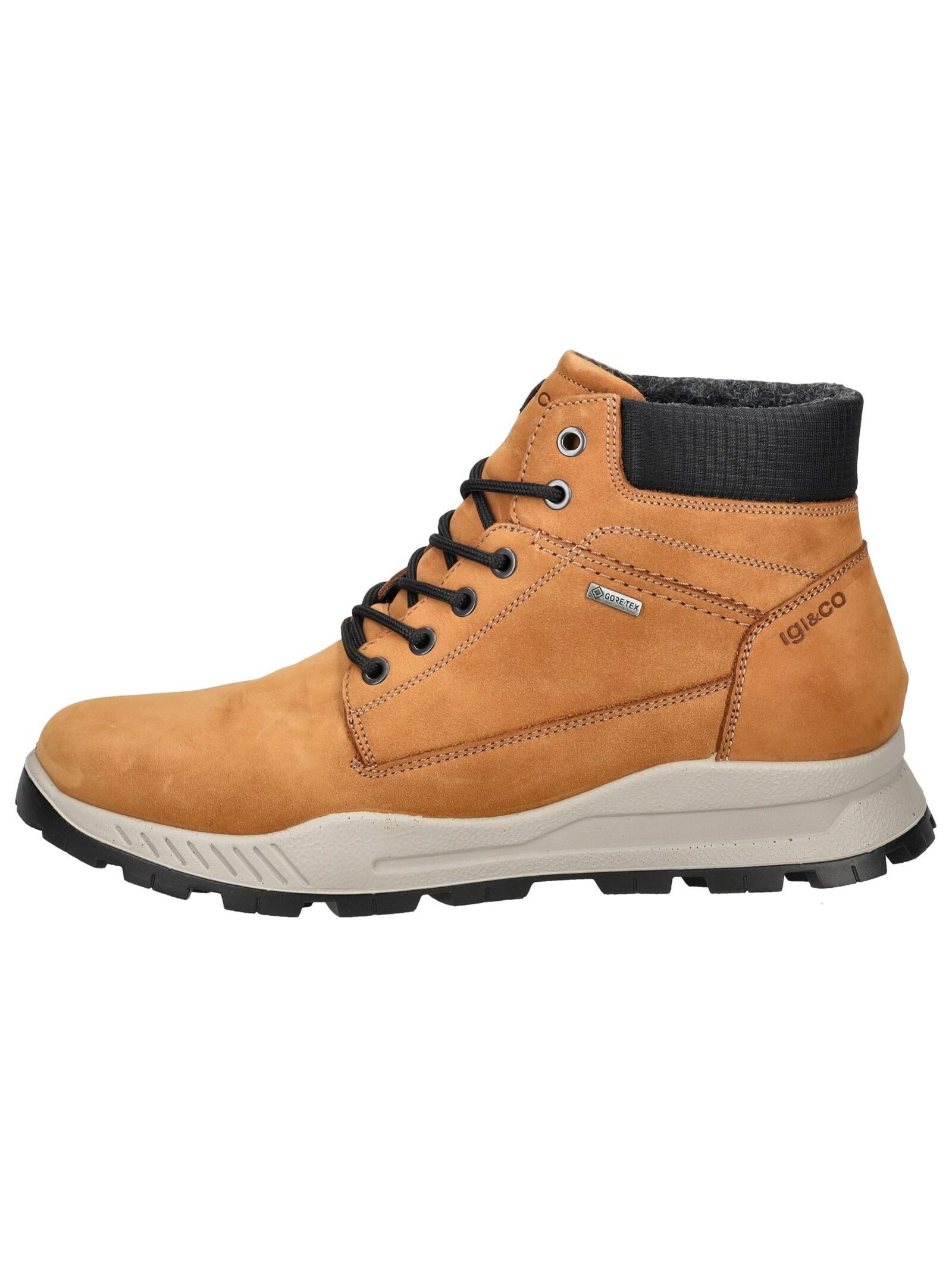 IGI & CO Stiefelette Nubukleder/Textil . Schnürstiefelette