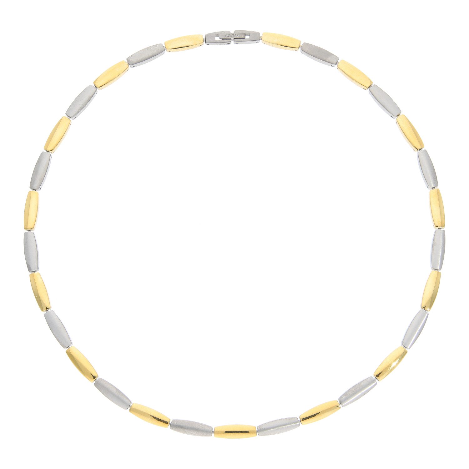 Boccia Gliederkette Boccia Collier Titan Bicolor 08082-02 Gelbgold plattiert (1-tlg)