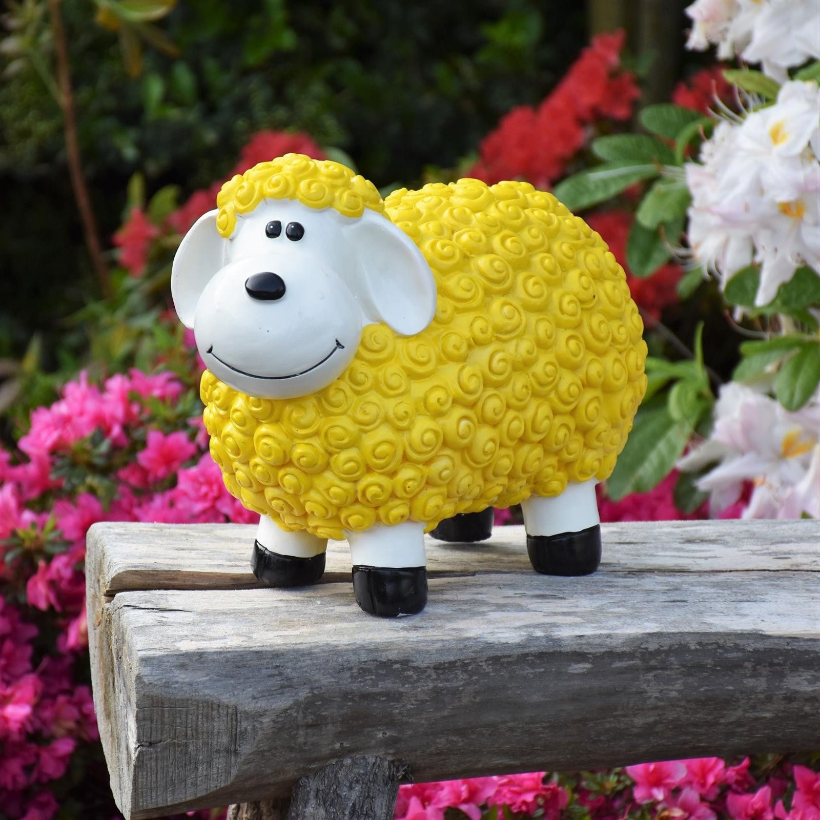 Geschenkestadl Gartenfigur Bunte Schafe viele Farben günstig online kaufen