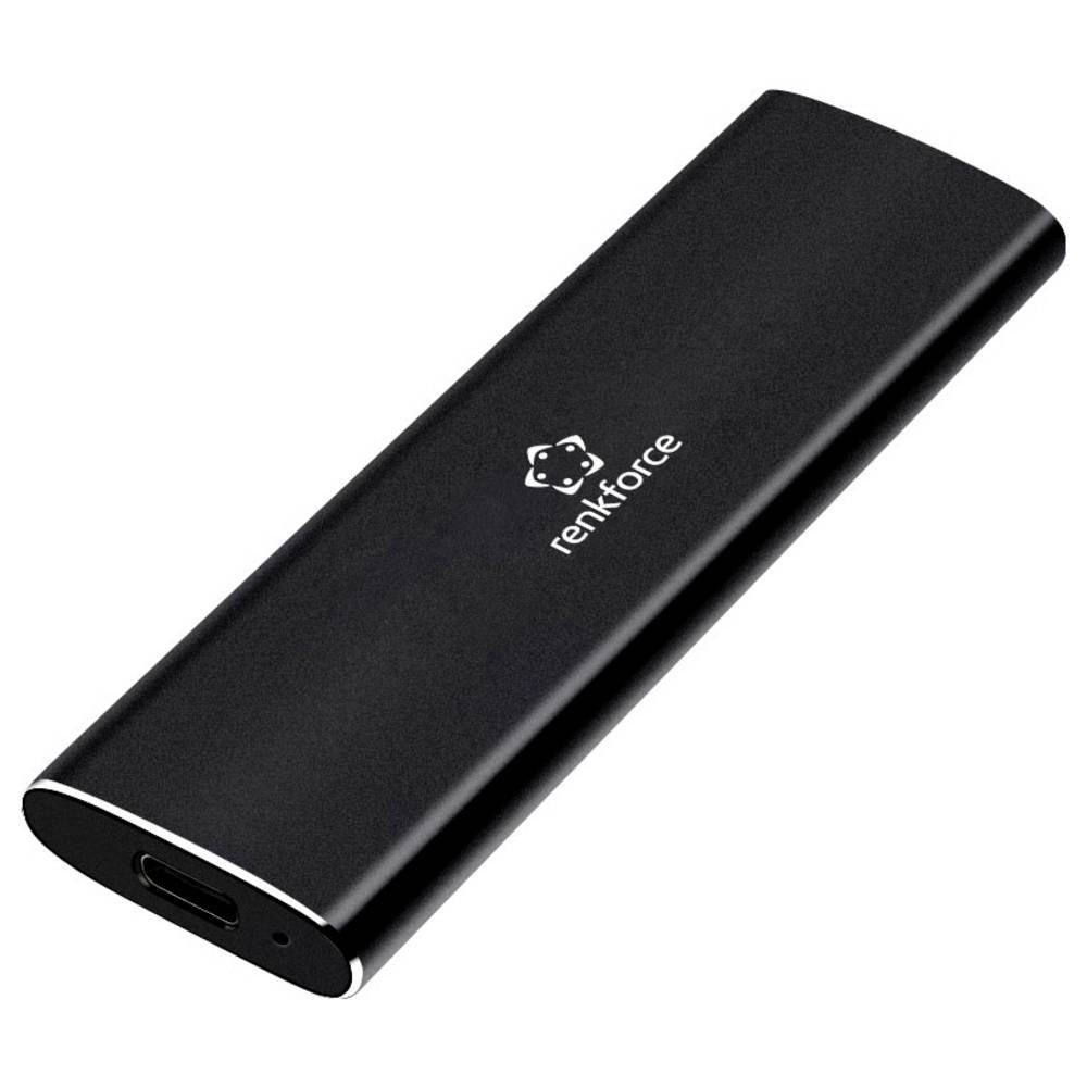 Renkforce 500 GB Externe SSD USB-C® Schwarz RF-7559064 externe SSD (500 GB), Leistungsfähige 3D NAND-Technologie, stoßsicher
