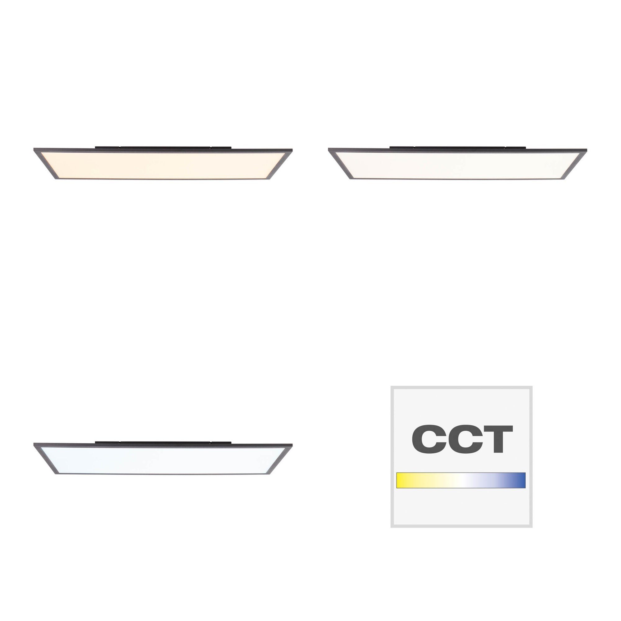 fest - LED CCT - schwarz 40 kaltweiß, LED cm, über LED Panel, 80 warmweiß Memoryfunktion, 3800 lm, CCT, Fernbedienung, Deckenleuchte, Lightbox dimmbar, x integriert,