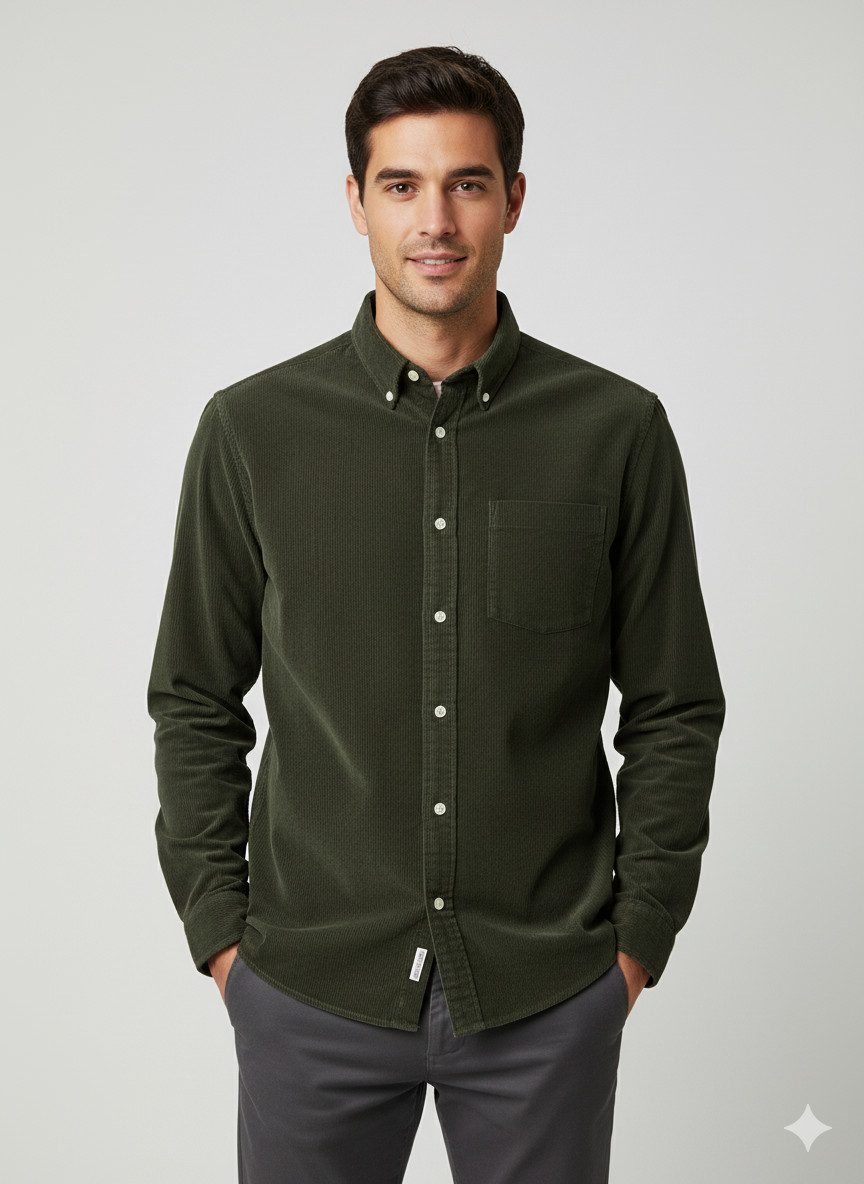 Selected Langarmhemd SLHREG-DAN CORD SHIRT LS günstig online kaufen