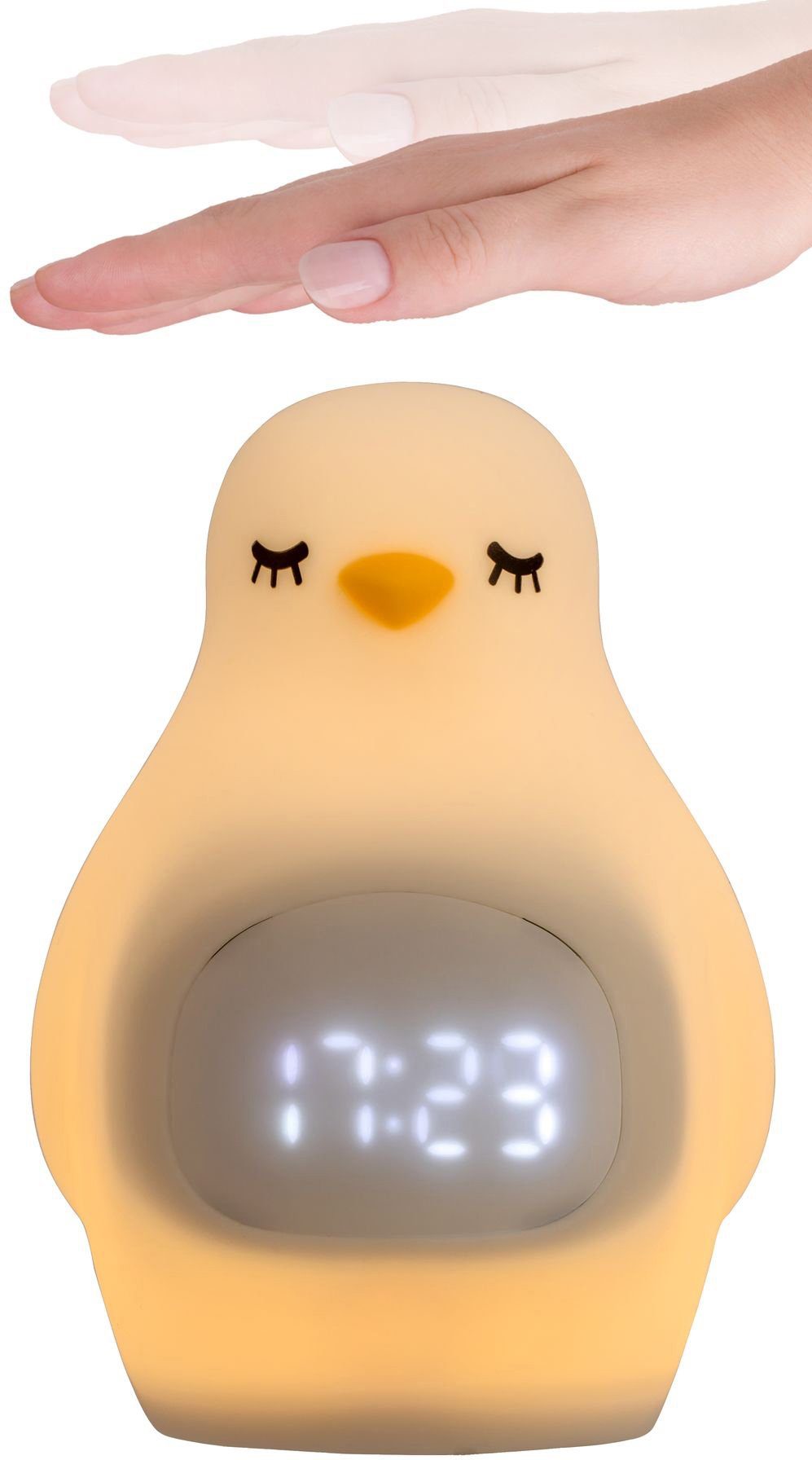 Pauleen Nachttischlampe Good Morning Penguin, Dimmfunktion, LED fest  integriert, Warmweiß, Nachtlicht, Wecker, Pinguin