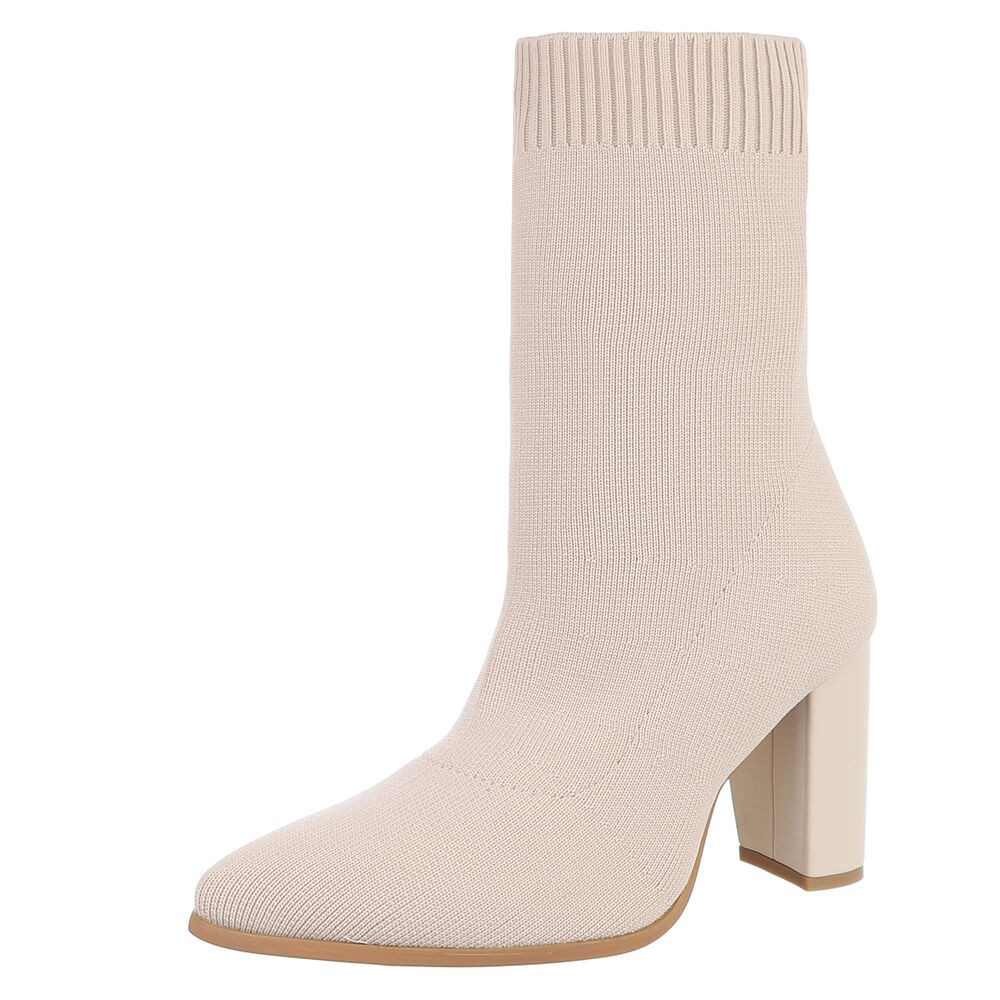 Ital-Design Elegante Strumpfstiefel mit Blockabsatz für Damen High-Heel-Sti günstig online kaufen