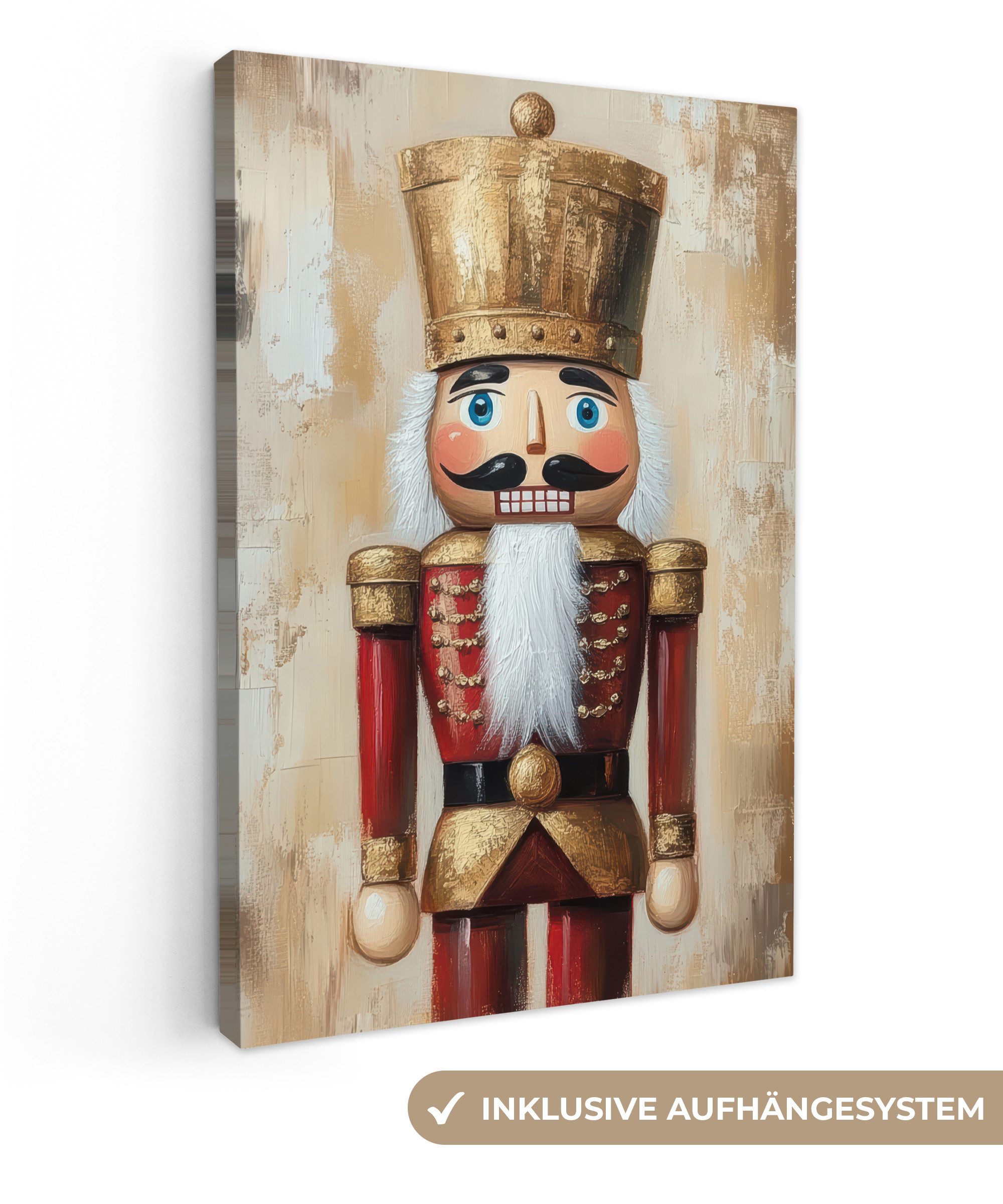OneMillionCanvasses® Leinwandbild Weihnachten - Puppe - Abstrakt, Fotodruck günstig online kaufen