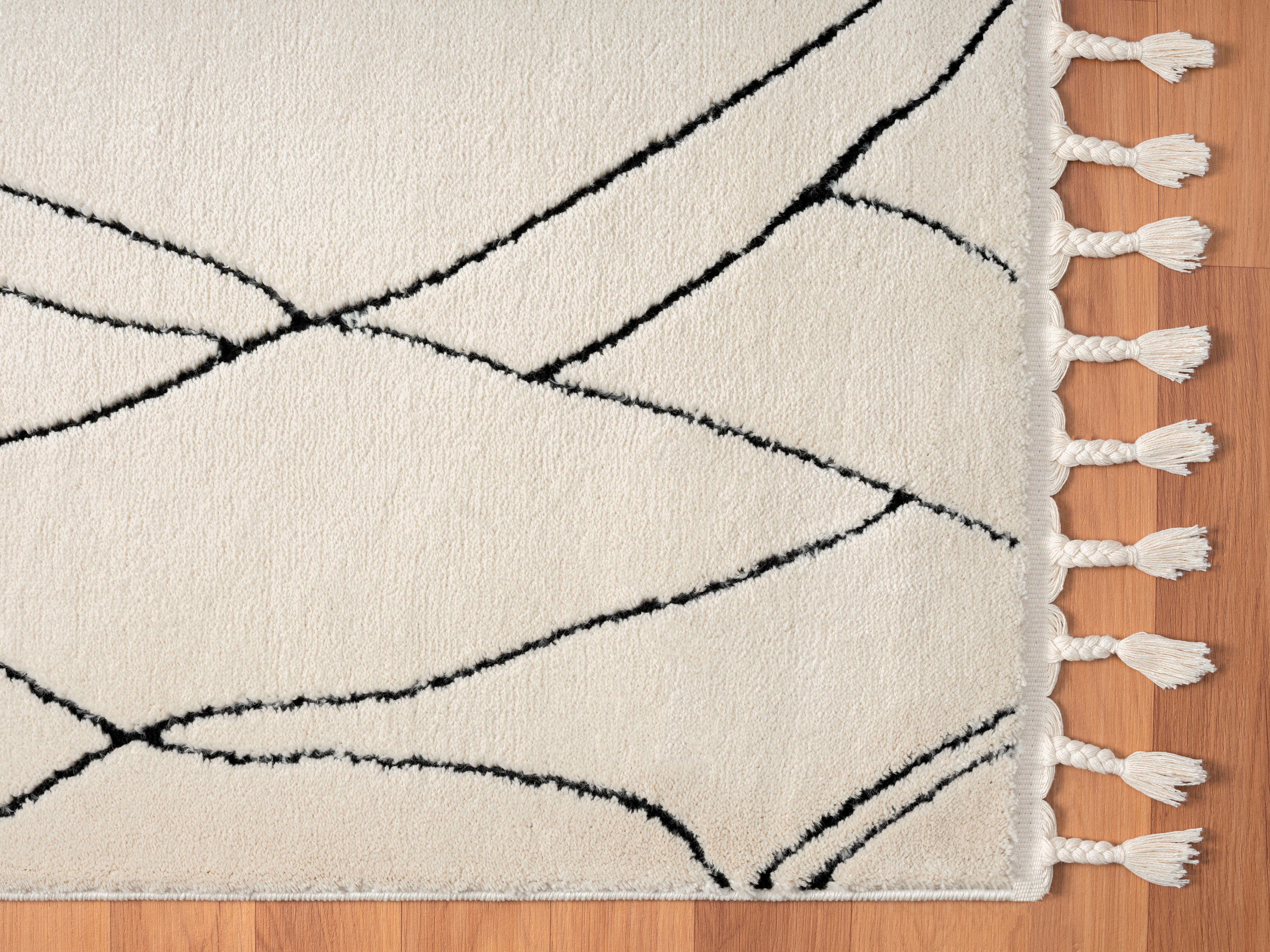 Myflair Möbel & Accessoires Hochflor-Läufer Moroccan Drawline, rechteckig, Höhe: 24 mm, modern, marokkanisches Design, flauschig weich durch Hochflor