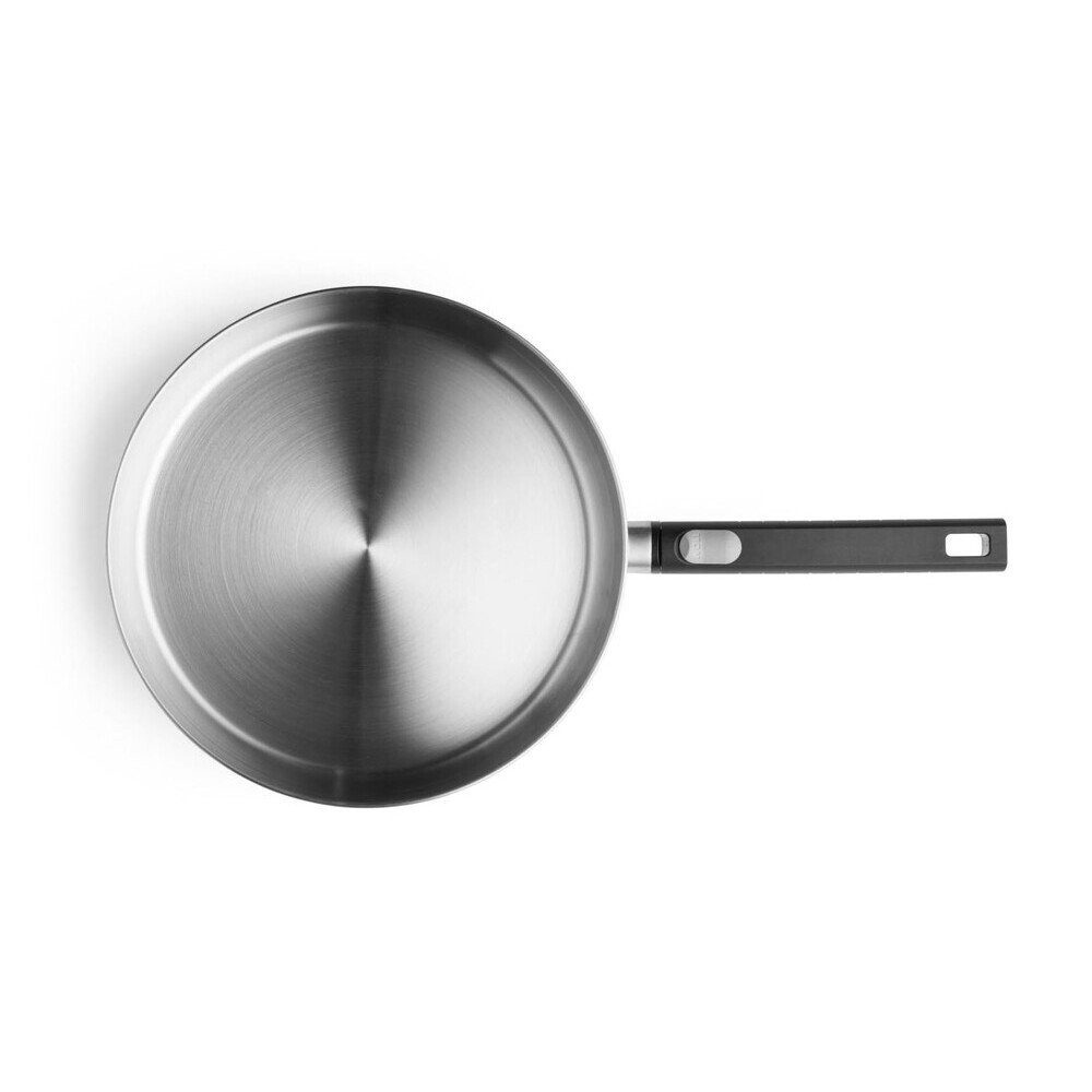 WOLL Bratpfanne Flachpfanne 28 cm Logic Steel, Aluminium, spülmaschinenfest, Induktion, alle Herdarten, Antihaft