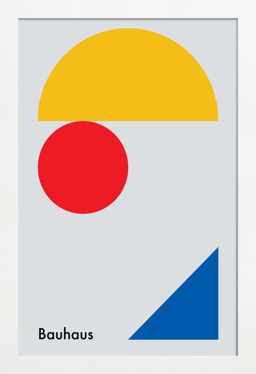 Juniqe Poster Poster Fine-Art-Print weißen mit cm St), mit einem JUNIQE (1 Rand Galeriequalität Holzrahmen, 1 breiten, in