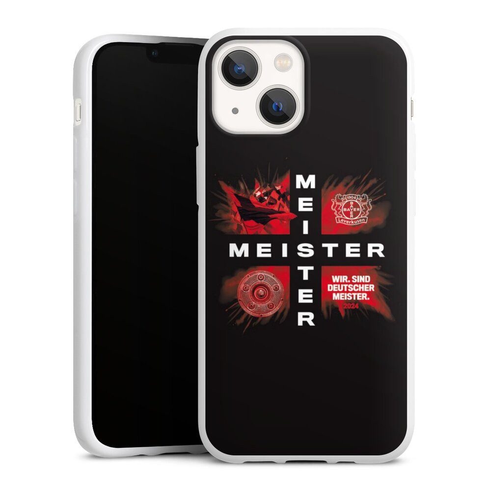 DeinDesign Handyhülle Bayer 04 Leverkusen Meister Offizielles Lizenzprodukt, Apple iPhone 13 Mini Silikon Hülle Bumper Case Handy Schutzhülle