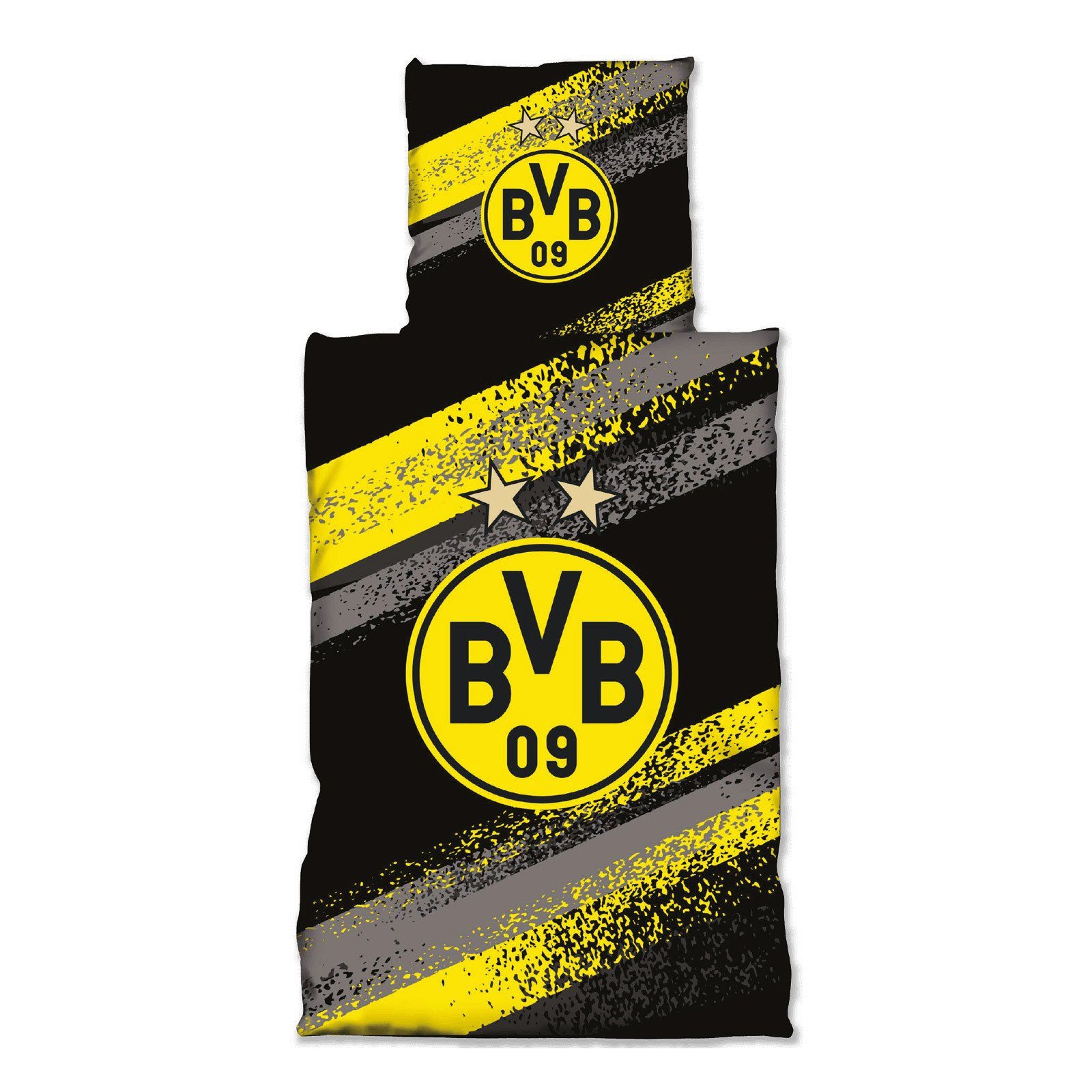 BVB Bettwäsche BVB-Bettwäsche Graffiti Streifen, Baumwolle, günstig online kaufen