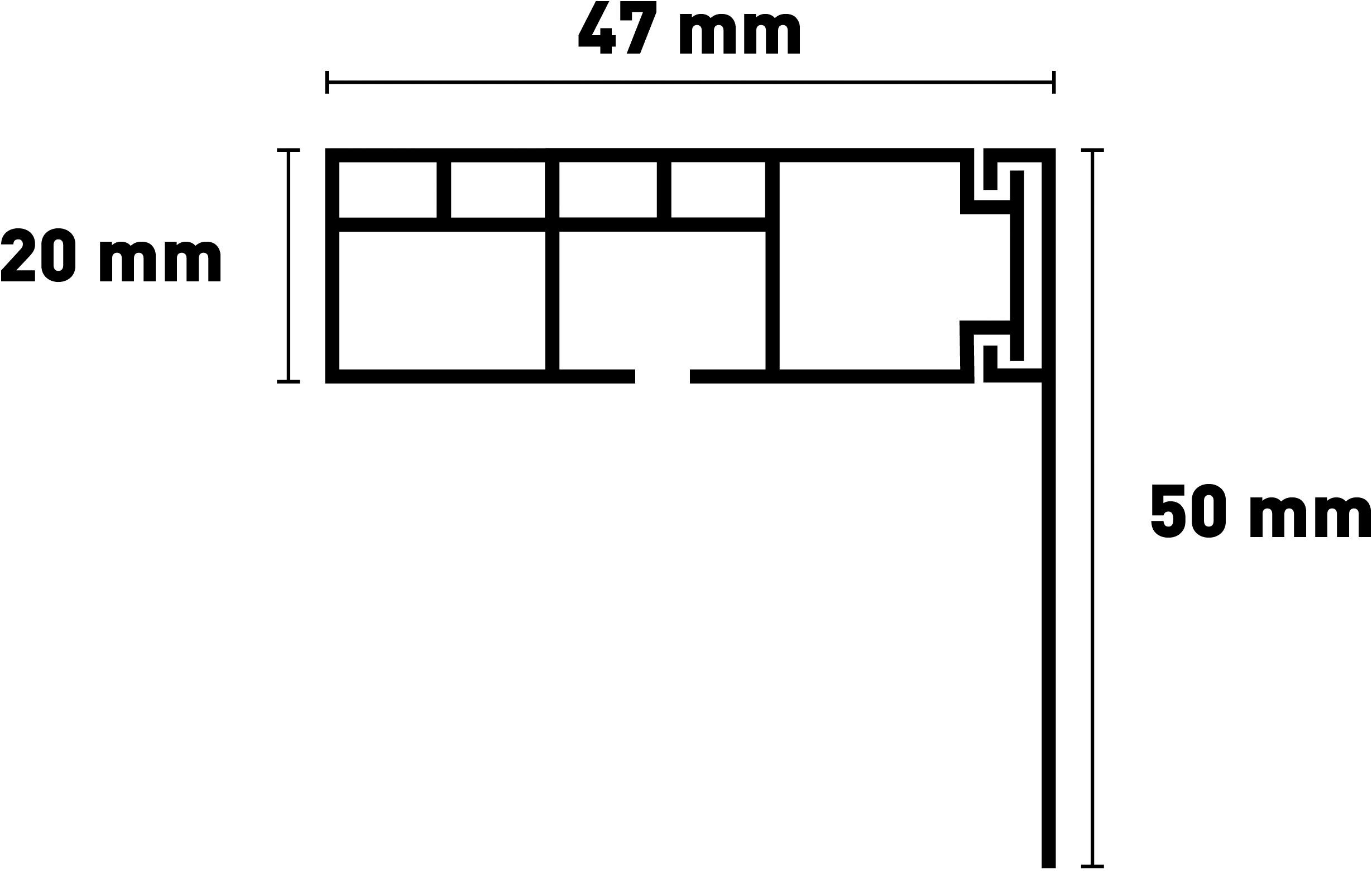 SN DECO GROUP Gardinenschiene Vorhangschiene SH (1) mit Blende 5 cm, 1-läufig, Fixmaß, mit Bohren, verschraubt, Kunststoff – Bild 5 von 5