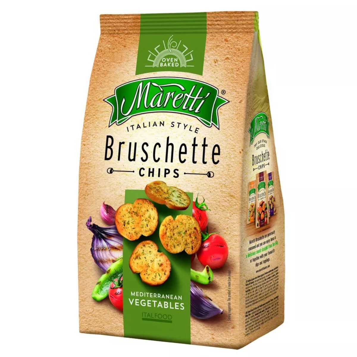 Maretti Knabberei, Maretti Bruschette Chips Mediterranean Vegetables feine Brotchips 150g