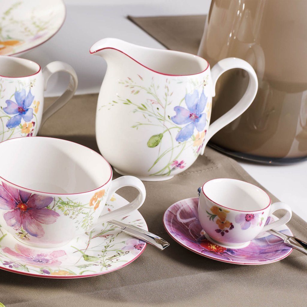Villeroy & Boch Espressotasse Mariefleur Espressotasse, 1-tlg., Porzellan, Premium Porcelain, mikrow.- & spülm.sicher, Made in Germany