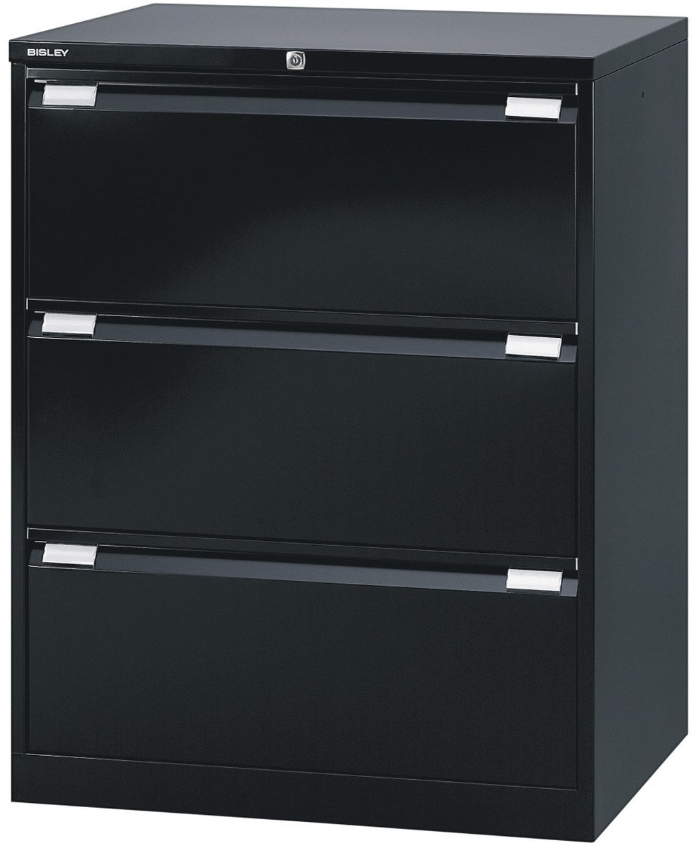 Bisley Hängeschuhschrank Hängeregistraturschrank 3 Schübe 2-bahnig schwarz