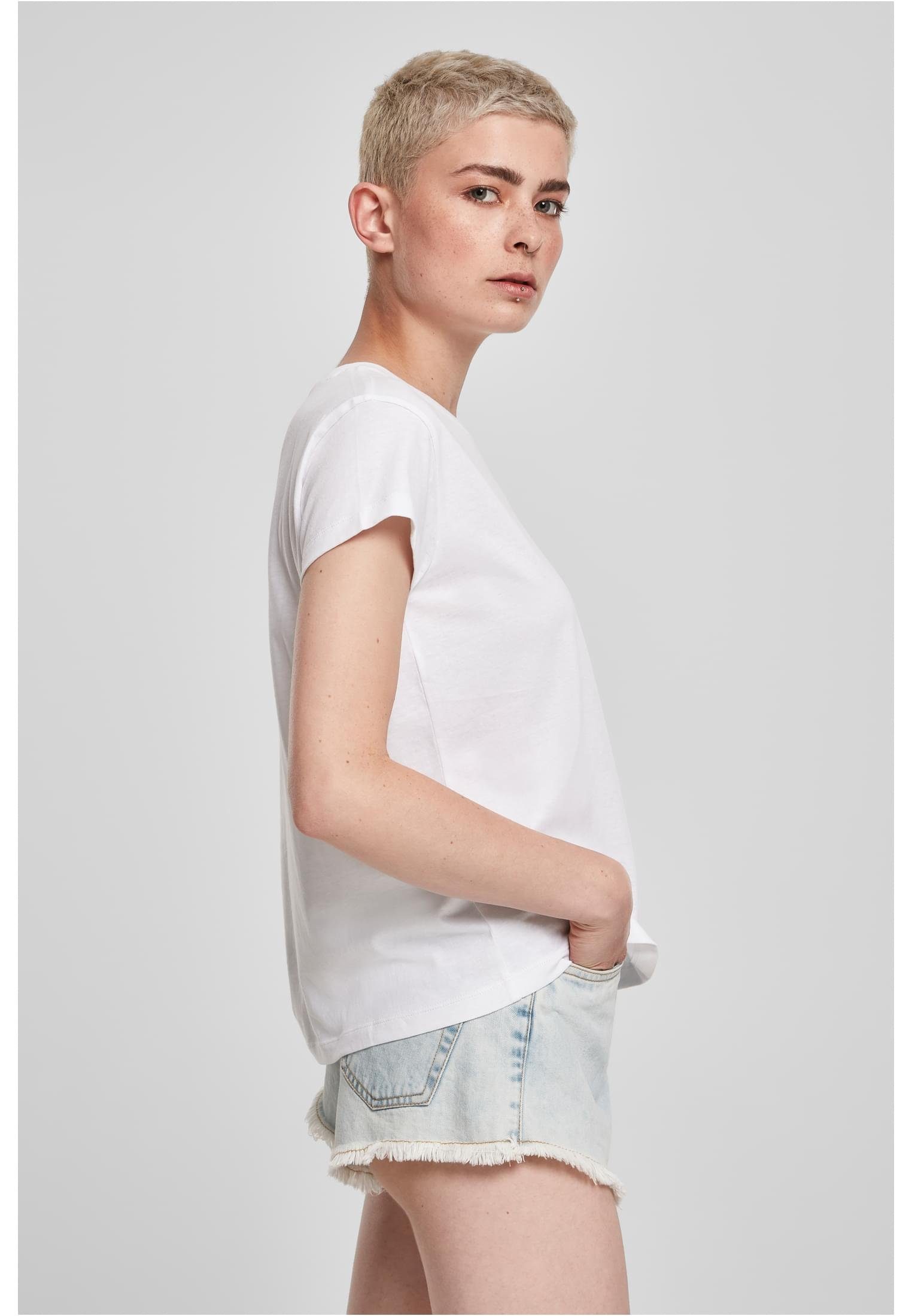 URBAN CLASSICS T-Shirt Damen white (1-tlg) Basic Ladies Box Tee