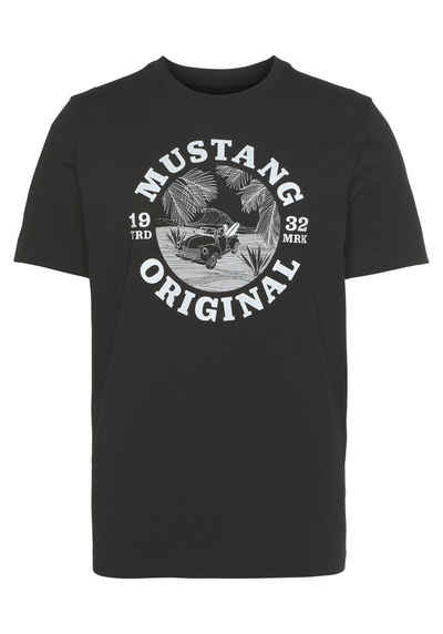 MUSTANG T-Shirt mit coolem Retro-Print