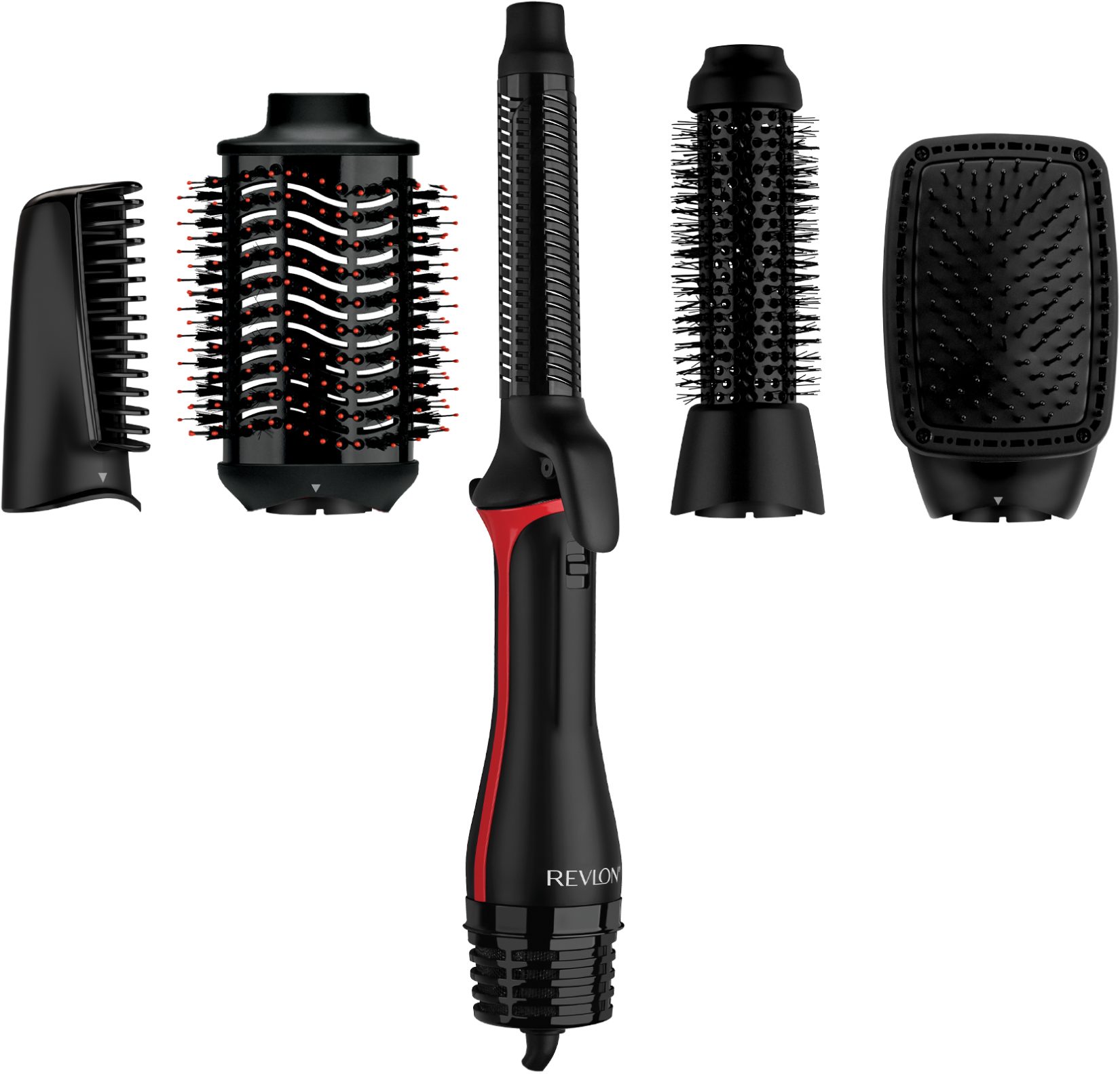 Revlon Multihaarstyler ONE-STEP™ Air Styler 5-in-1 mit Revlon Original-Kopf - RVDR5371E, Unbegrenzte Frisiermöglichkeiten dank 5 hochwertigen Stylingköpfen schwarz