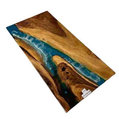 JVmoebel Esstisch Esstisch Wasser Echtes Holz Flusstisch 161x81 Tische Epoxidharz Sofort (1-St., Esstisch), Made in Europa