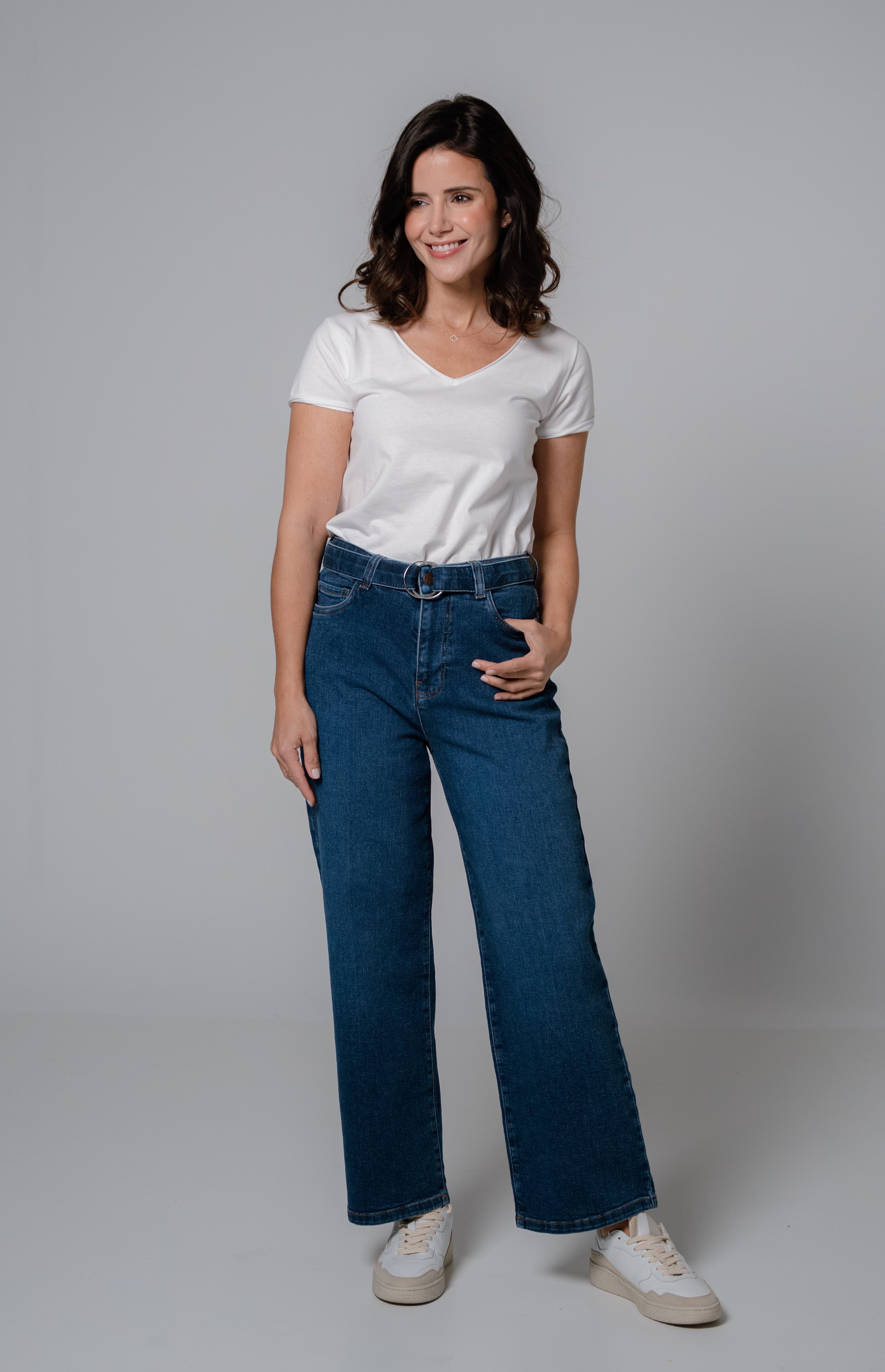 Feuervogl Ankle-Jeans fv-Flo:ra Wide Leg, High Waist, Ankle 5-Pocket-Style