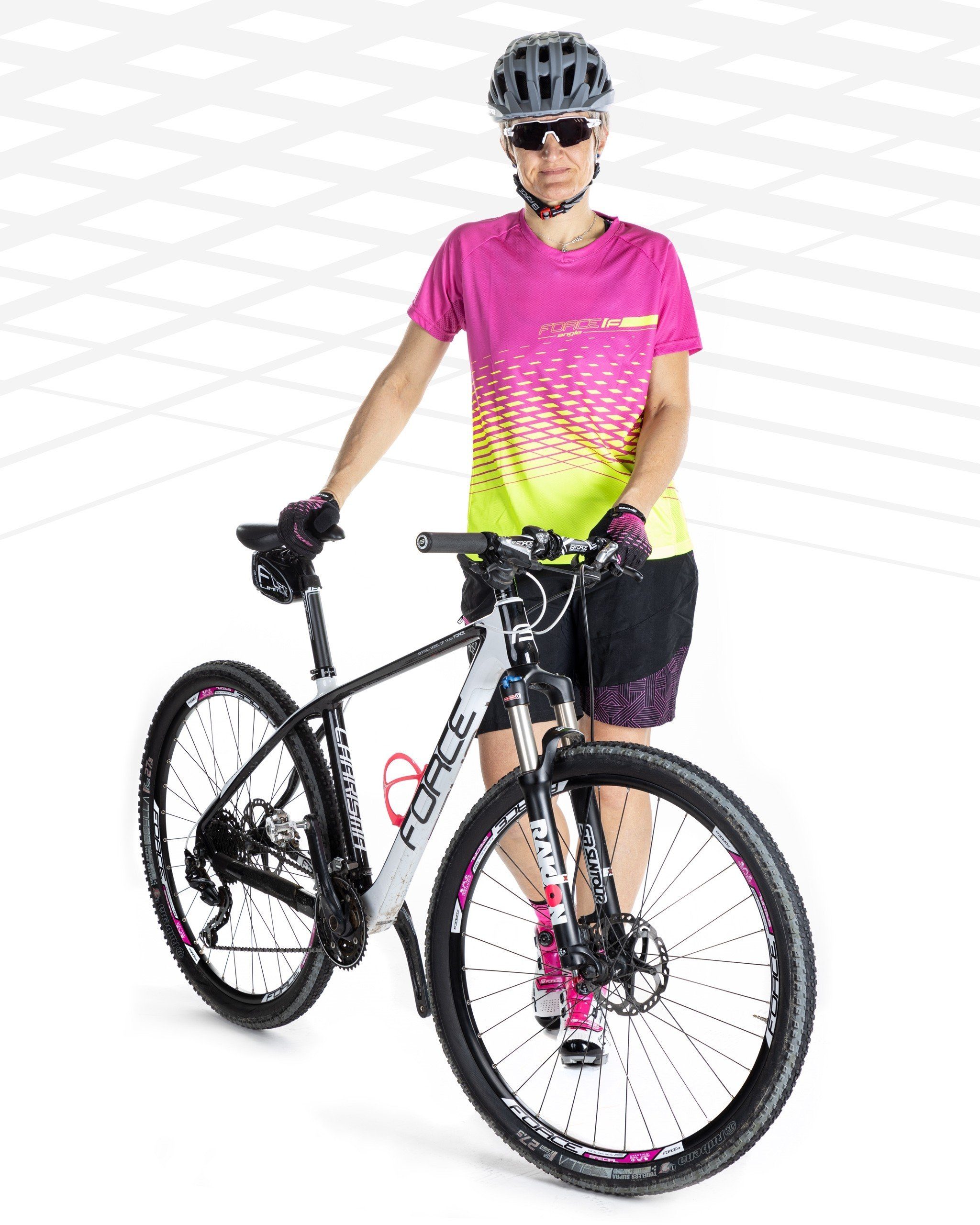 FORCE Radtrikot Jersey F MTB ANGLE lady Trikot rosa-fluo %%% * günstig online kaufen