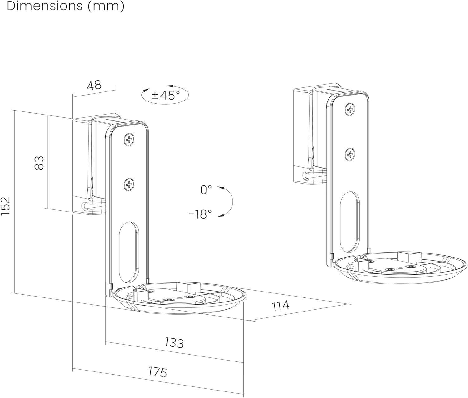PureMounts Lautsprecher-Wandhalterung PureMounts Lautsprecher Halterung für Sonos Era 100, Lautsprecher – Bild 5 von 5