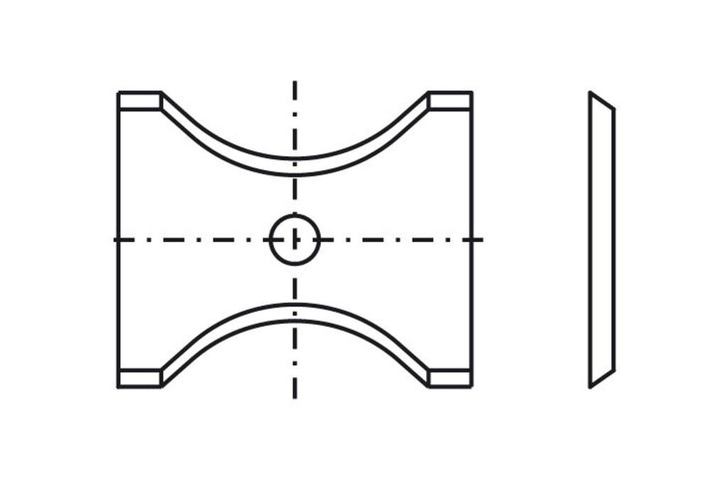Tigra Wendeplattenfräser Blankett 47 30x25x2,0mm d=4,0mm R=16 T04F 2 Stück