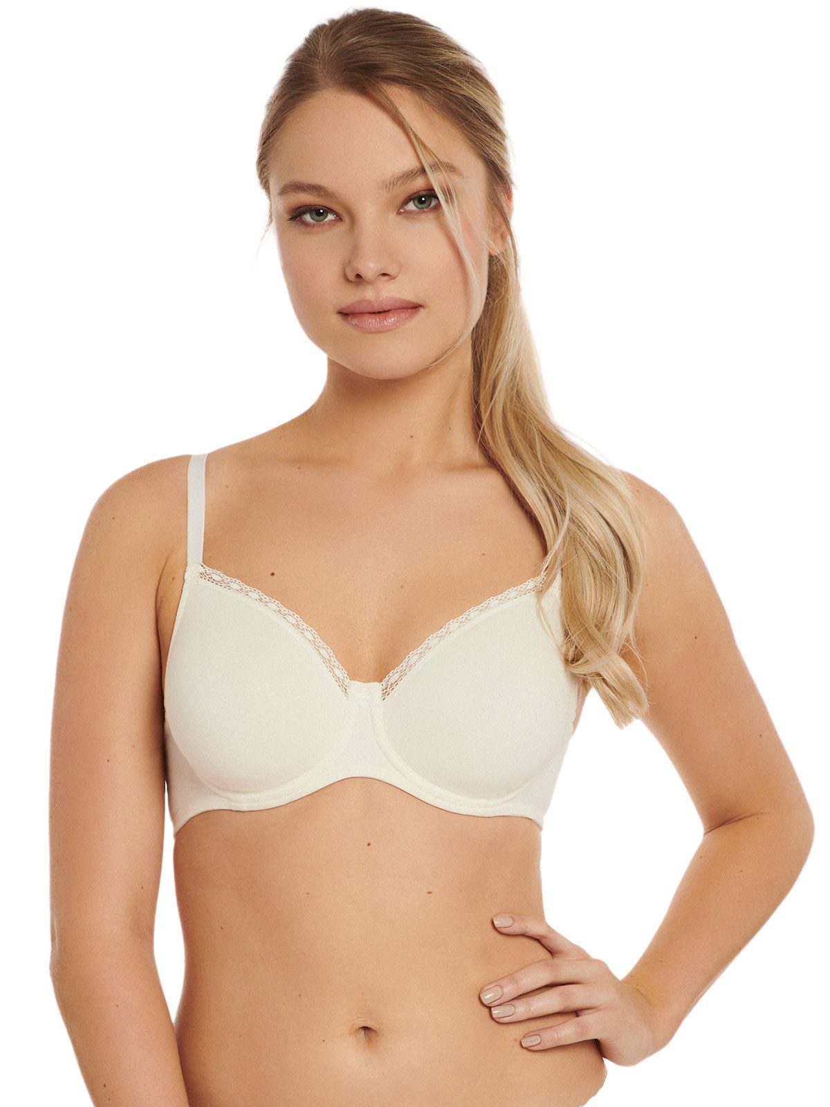 Lisca Bügel-BH Bügel BH Ines (Stück, 1-tlg) vorgeformte Cups, mit Baumwolle, Uni, Basic