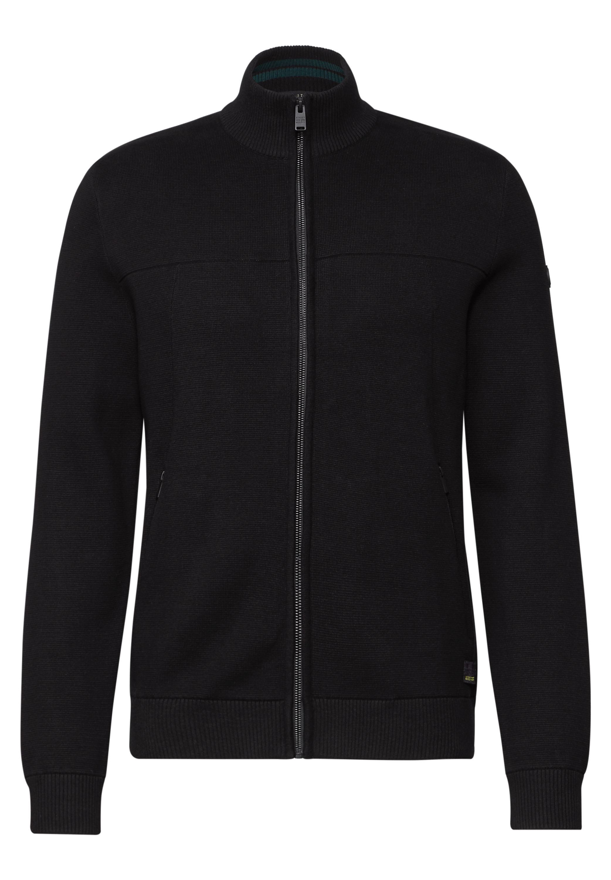 STREET ONE MEN Strickjacke aus reiner Baumwolle