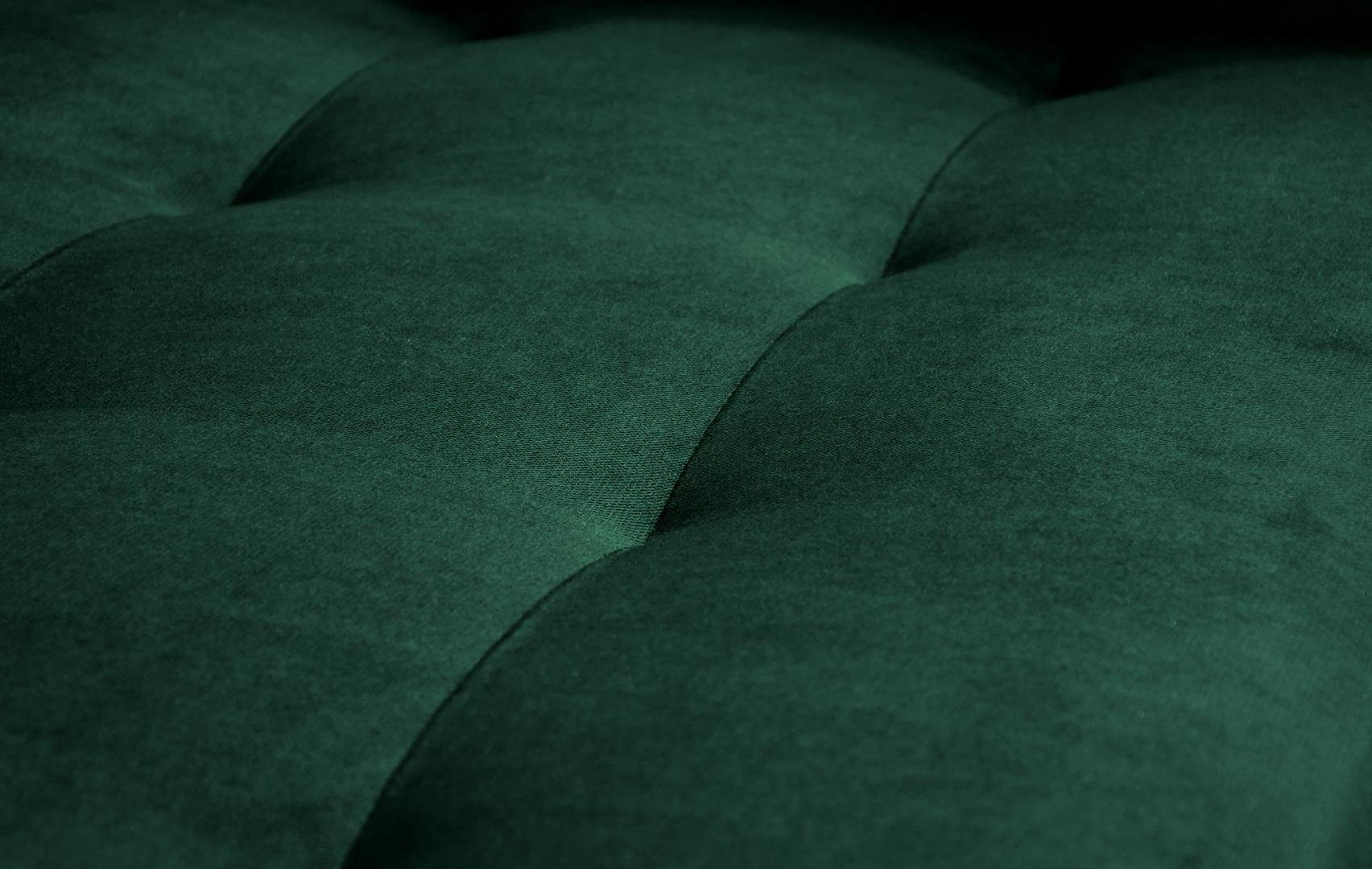 Beautysofa Ecksofa Ecksofa HALANT U Sofa, mit grün + (kronos Schlaffunktion und Bettkasten, Velour Kissen 19) flasches