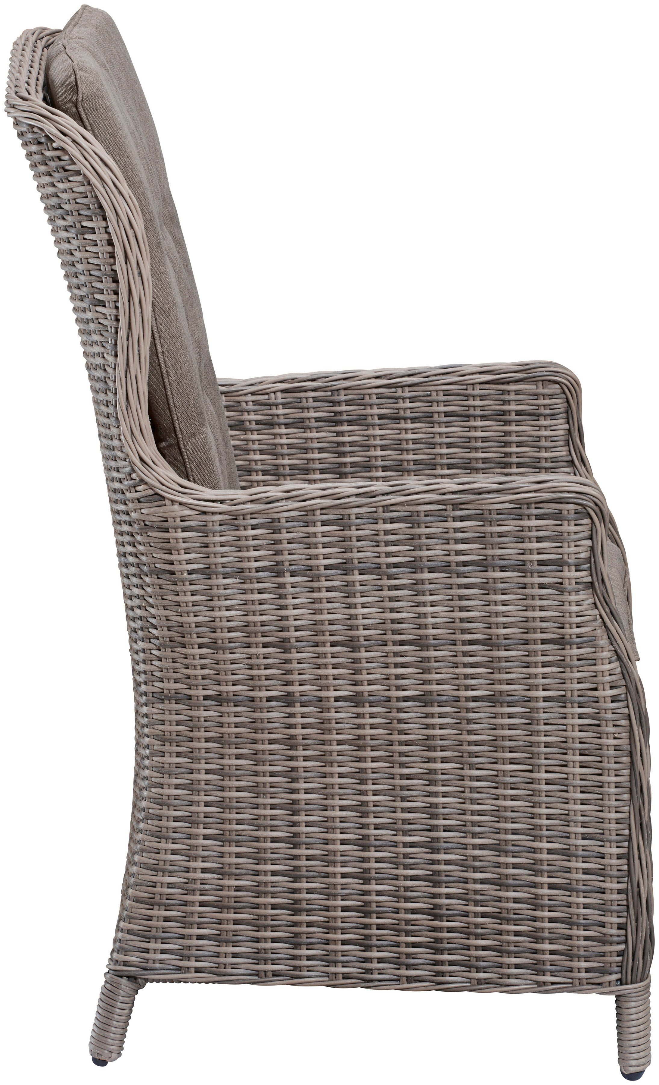 MERXX Gartenstuhl Riviera (Set, 2 St), 2er Set, Polyrattan, Stahl