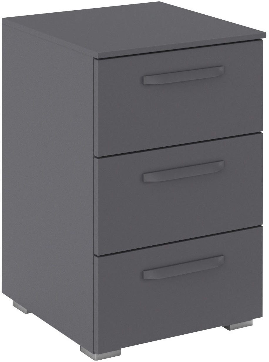 rauch Nachtkommode Nachttisch Nachtkonsole OTELI in Dekor- oder Hochglanzfront (Breite 40 cm inkl. Soft-Close-Funktion), mit 3 geräumigen Schubladen für viel Stauraum MADE IN GERMANY