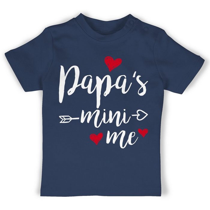 Shirtracer T-Shirt Papas Mini Me - Geschenk Vatertag Baby - Baby T-Shirt kurzarm ich bin papas mini me - geschenk für meinen papa