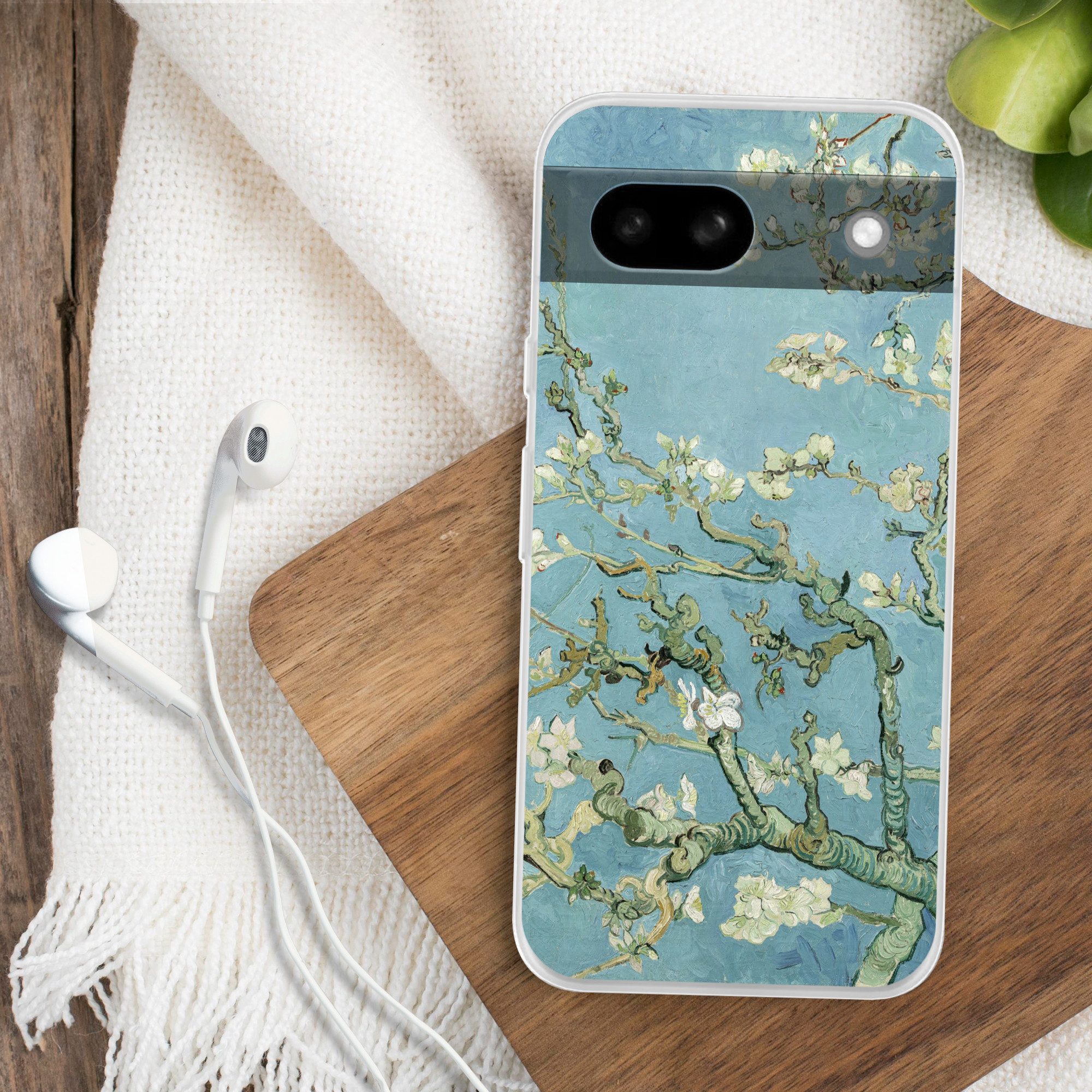 MuchoWow Handyhülle für Google Pixel 8a Mandelblüte - Van Gogh - Kunst, Phone Case, Silikon, Schutzhülle Dünn